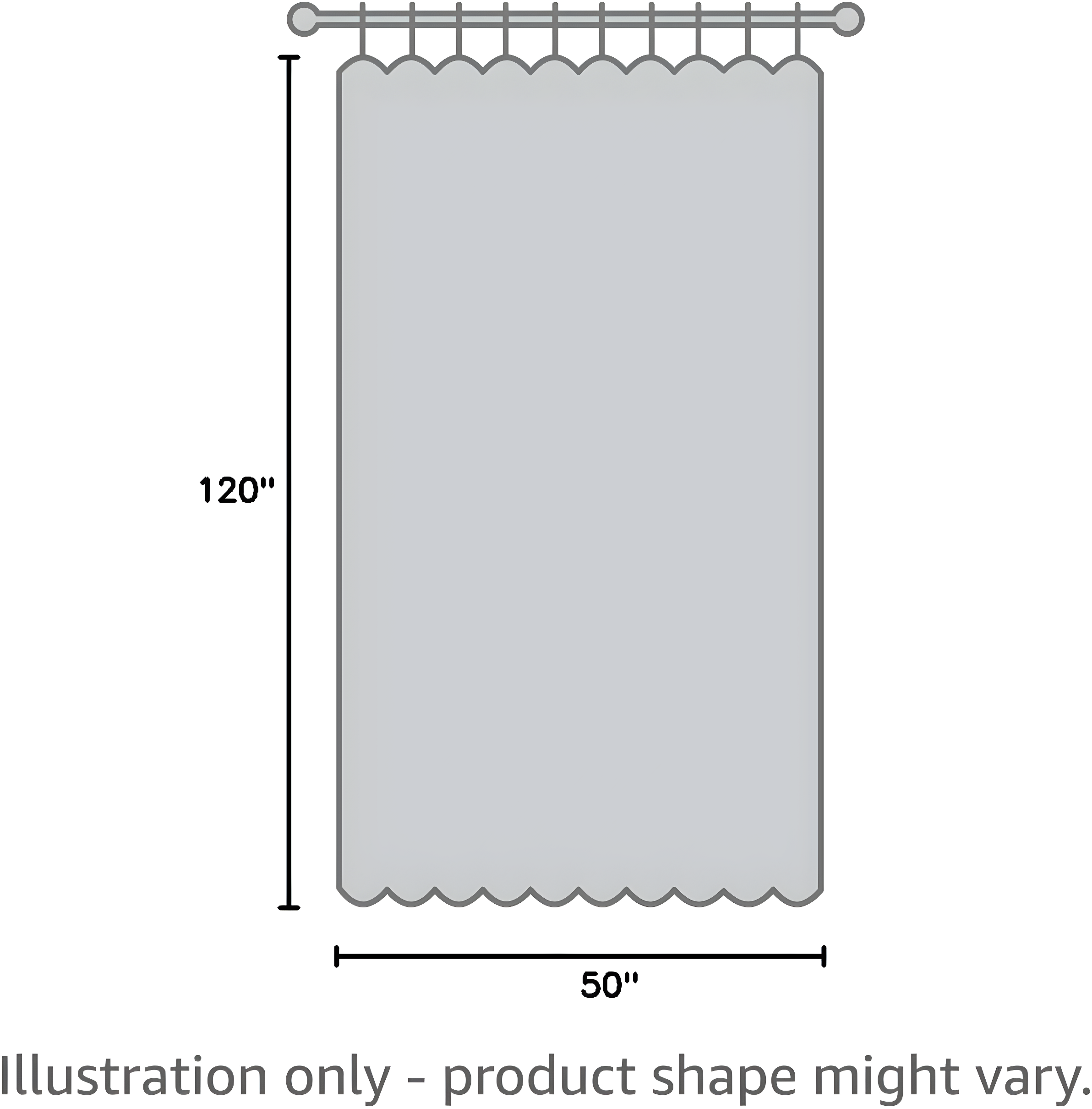 Half Price Drapes Signature Natural Grey Velvet Blackout Curtains For Bedrooms (1 Panel), 50WX 120L