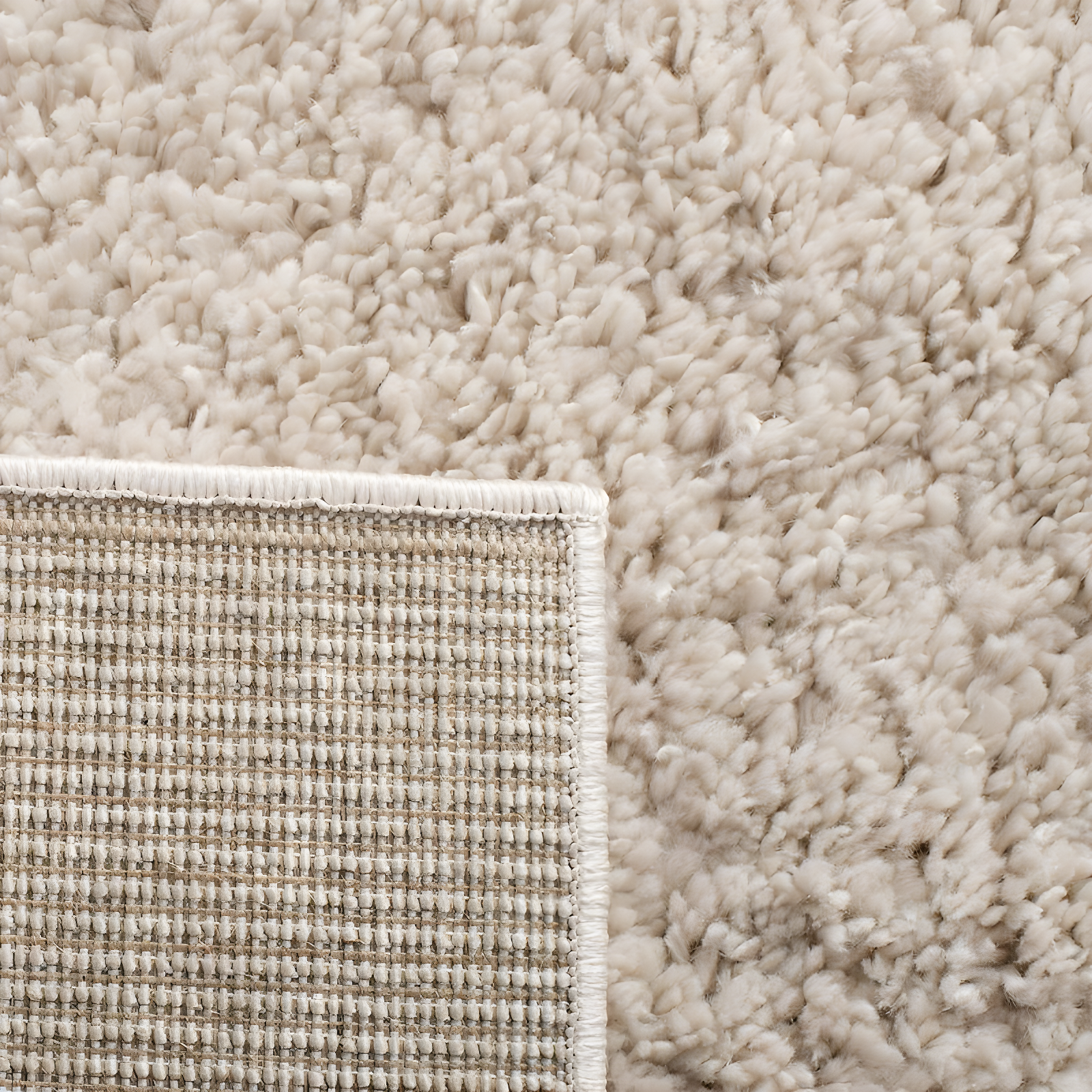 August Shag 900 AUG900 Power Loomed Indoor Area Rug - Beige - 4'x6' - Safavieh
