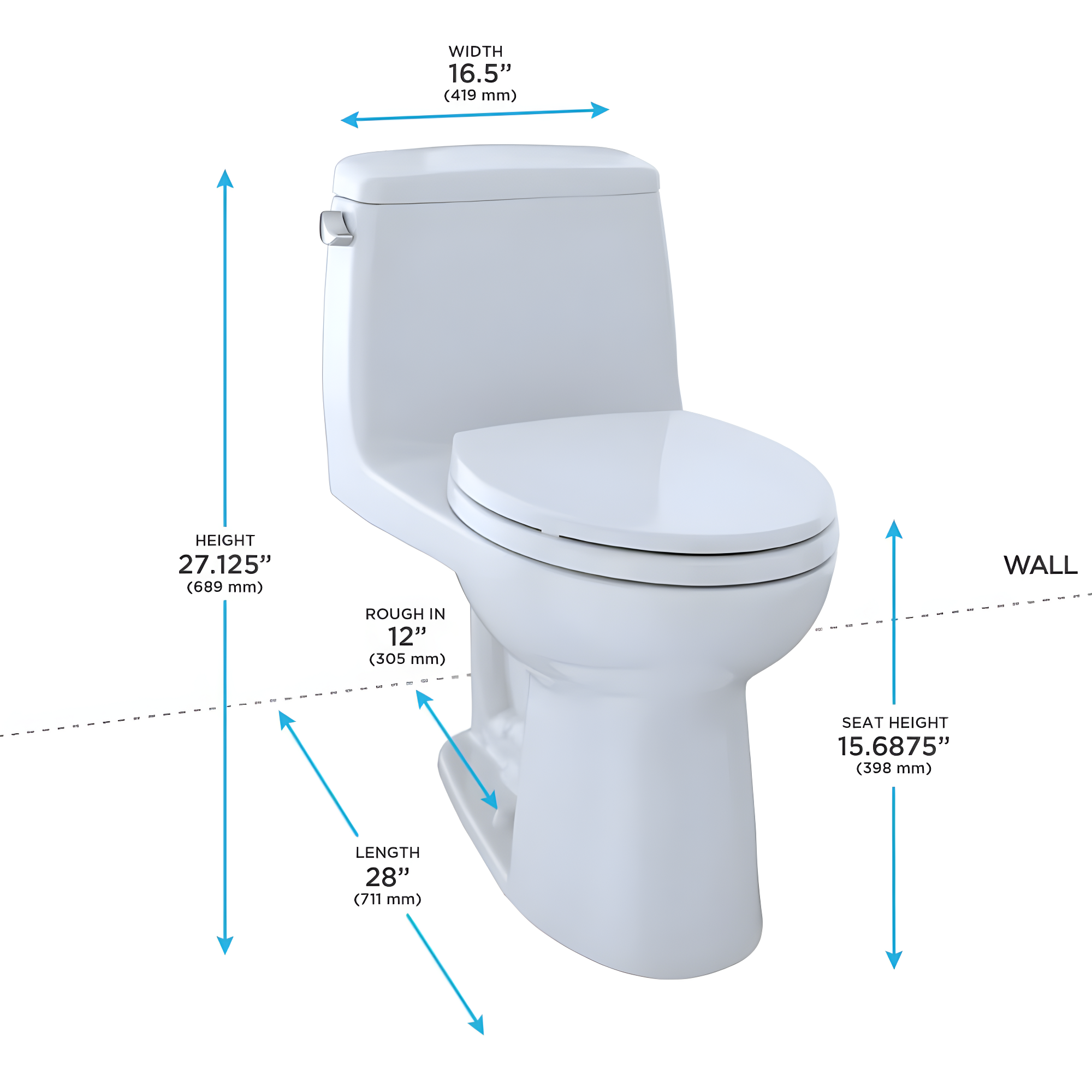 UltraMax® 1.6 GPF Elongated One-Piece Toilet (Seat Included)