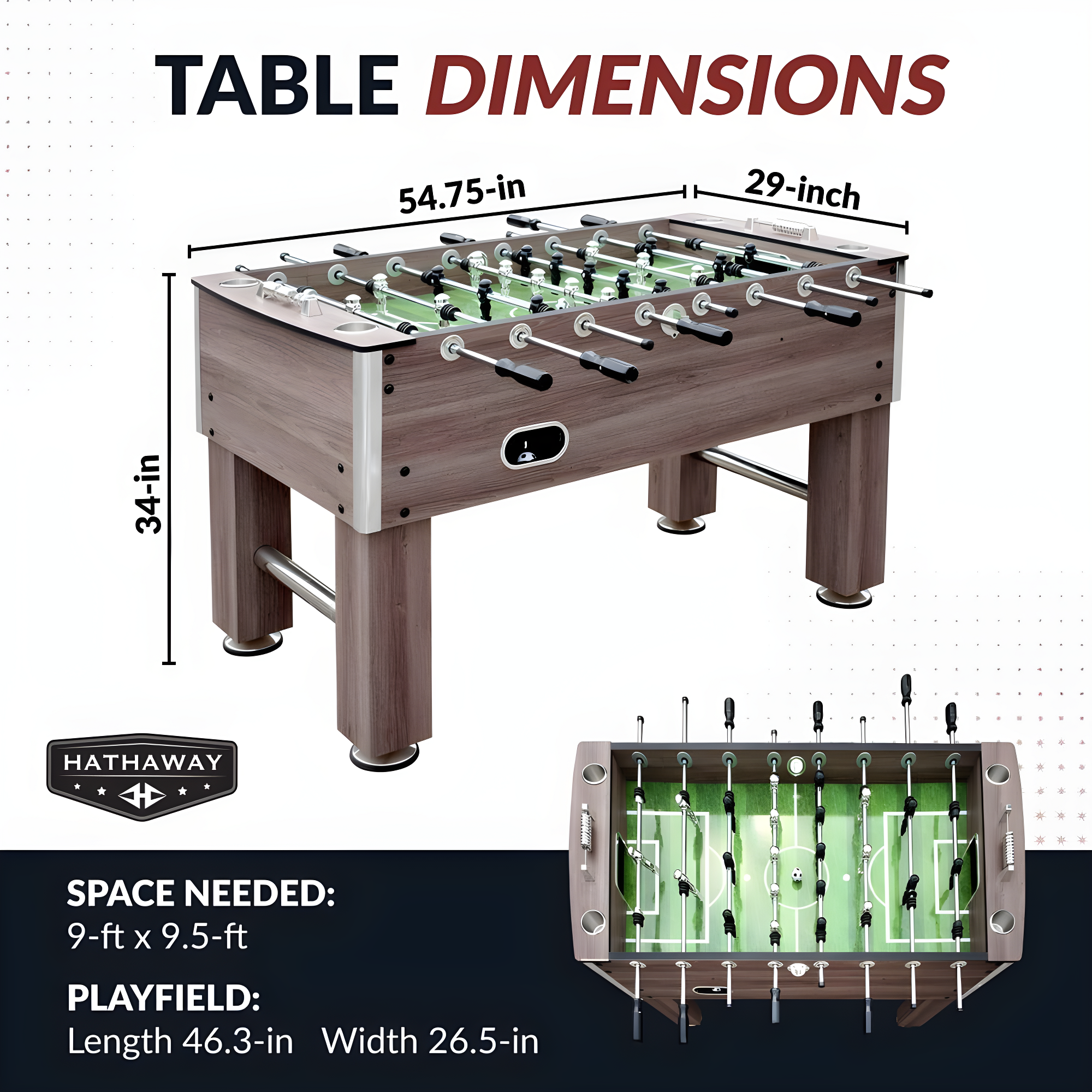 Hathaway Games 56'' Foosball Table