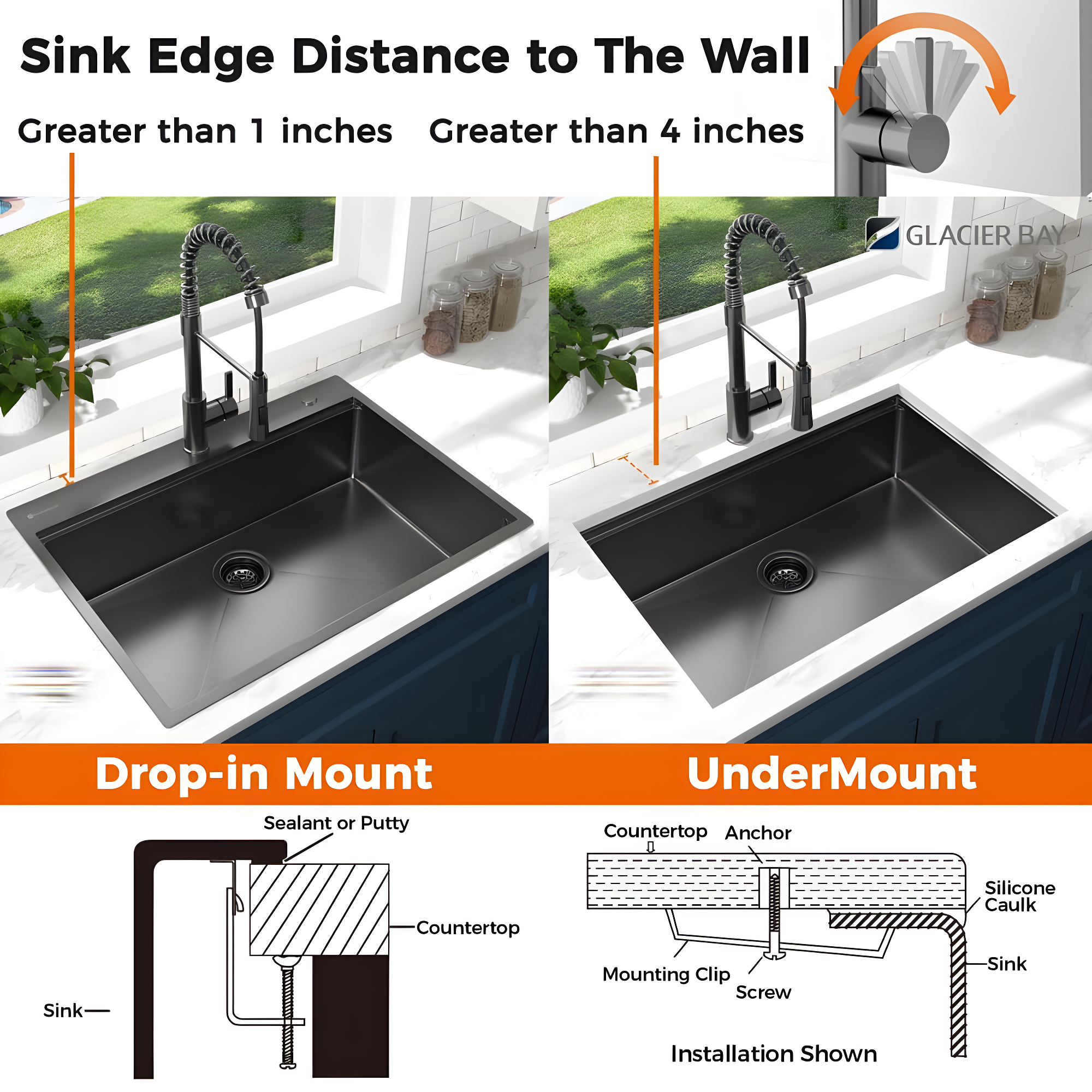 ALWEN Kitchen Faucet Pull Down Touch Kitchen Faucet