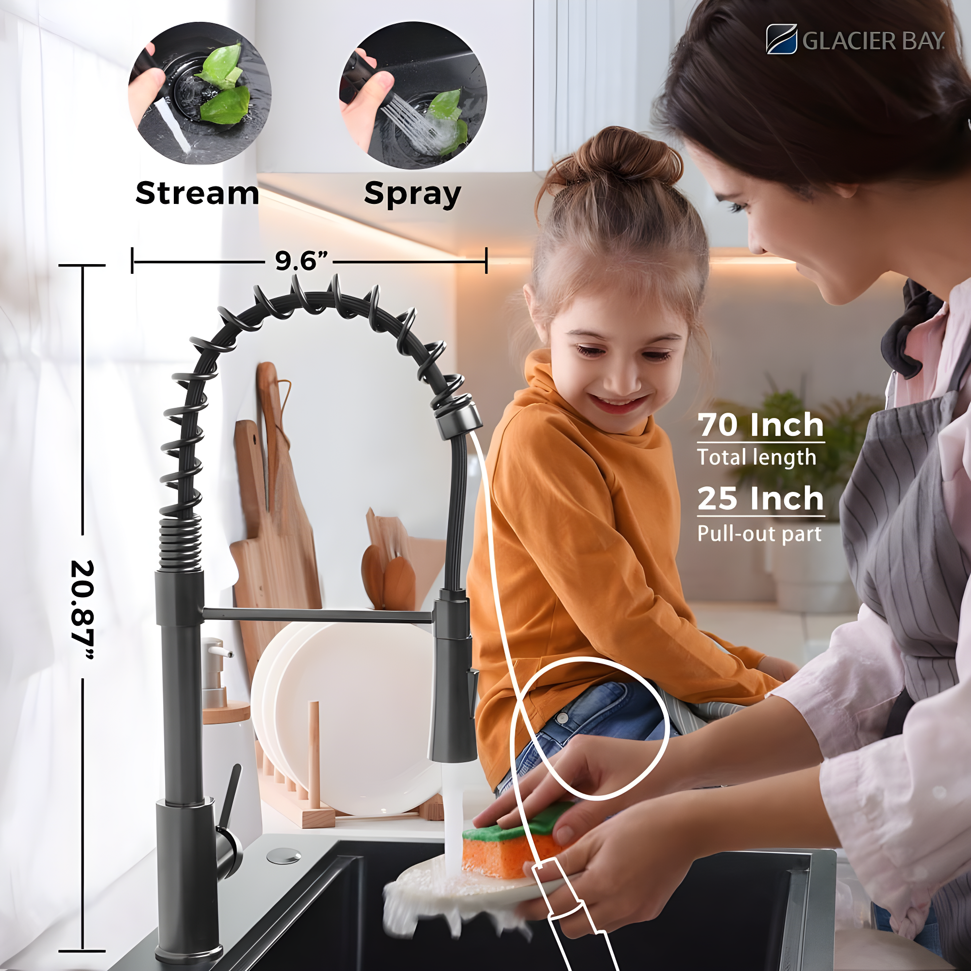 ALWEN Kitchen Faucet Pull Down Touch Kitchen Faucet