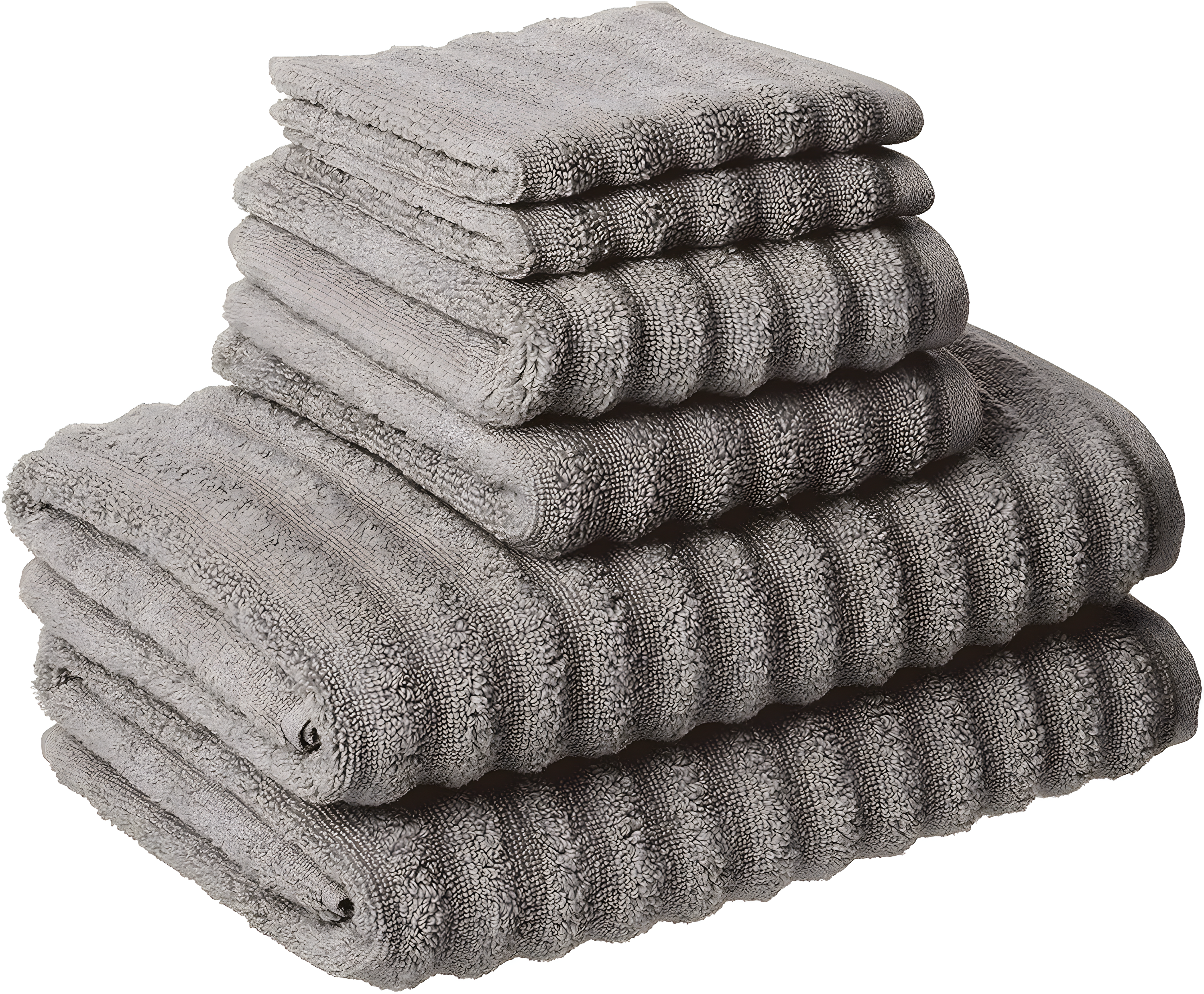 Modern Threads Spa Collection 6-Piece Ultra Soft Quick-Dry 550GSM 100% Combed Cotton Wavy Towel Set