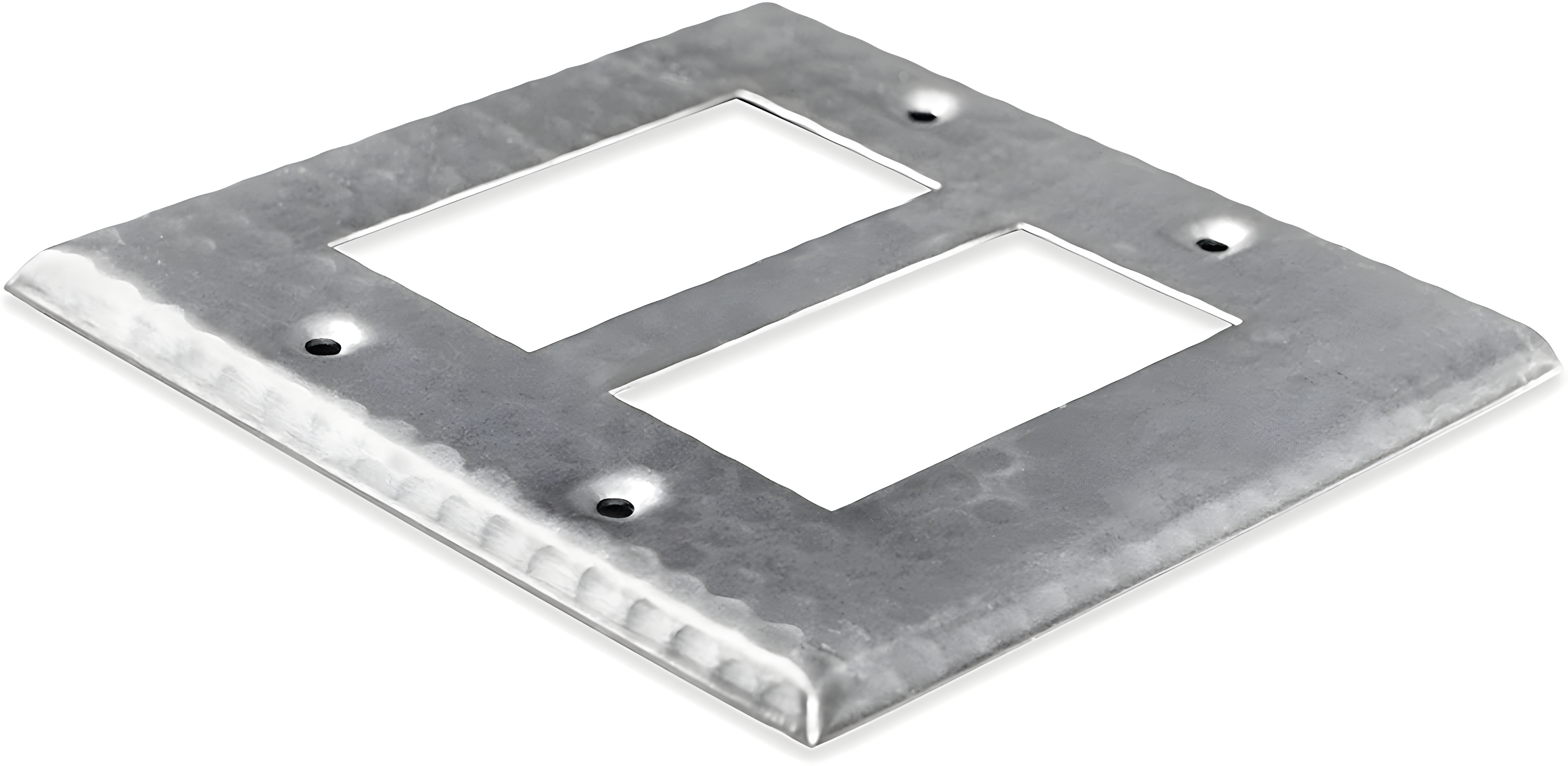 Hand Hammered 2 - Gang Rocker Standard Wall Plate
