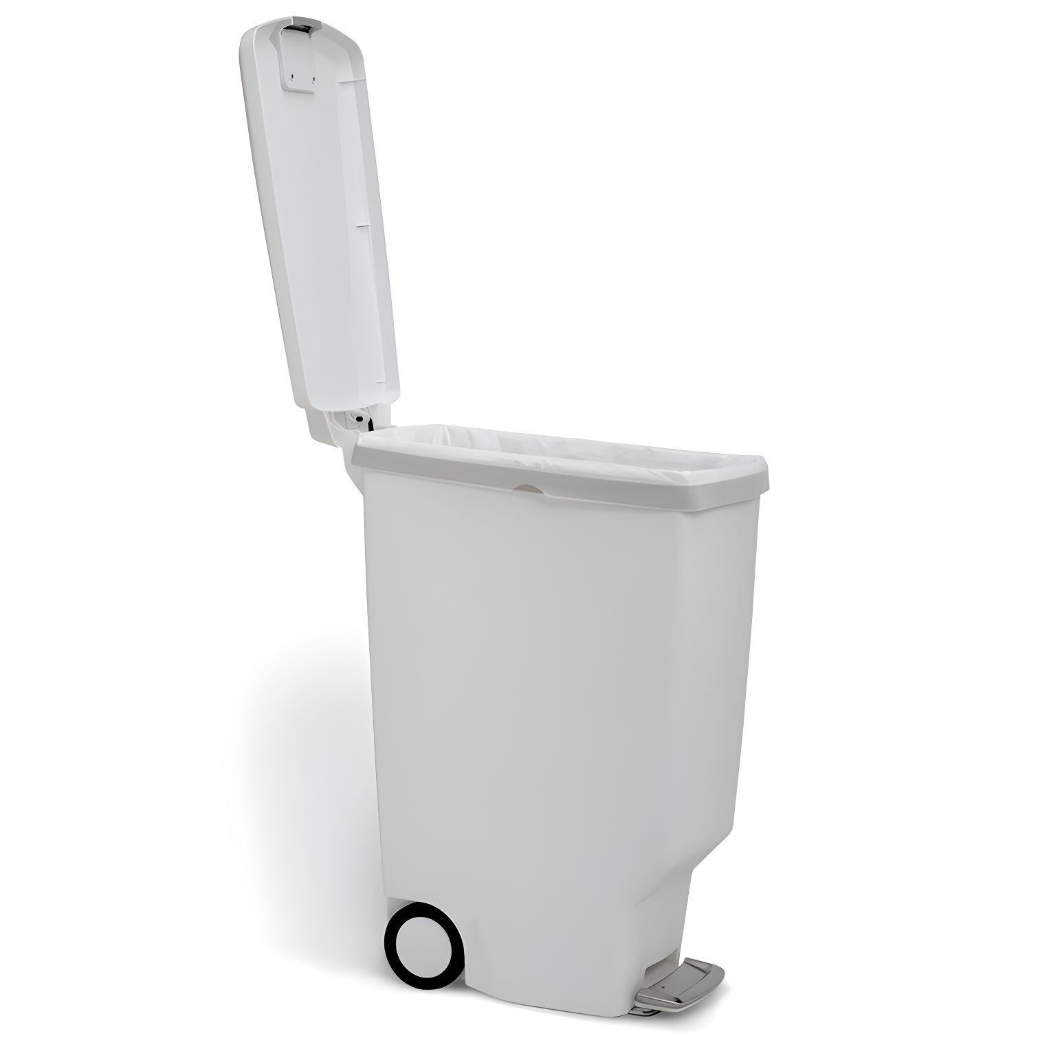 simplehuman 40 Liter / 10.6 Gallon Slim Kitchen Step Trash Can with Secure Slide Lock, Plastic