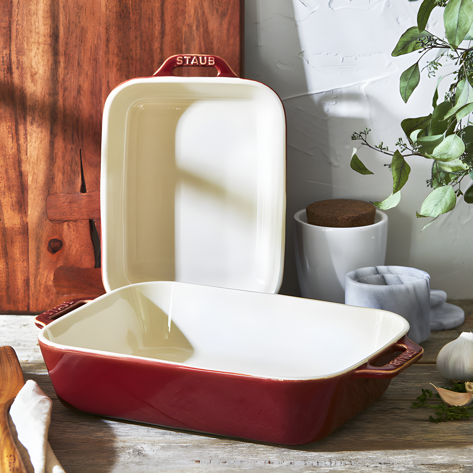 Staub ® Rustic Red 2-Piece Rectangular Baker Set