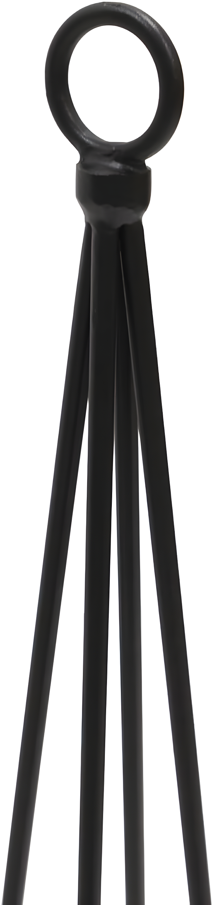 Designs FT-21 Fleur-de-lis, 78-Inch Wrought Iron Garden Stake Trellis, Black (Pack of 2)