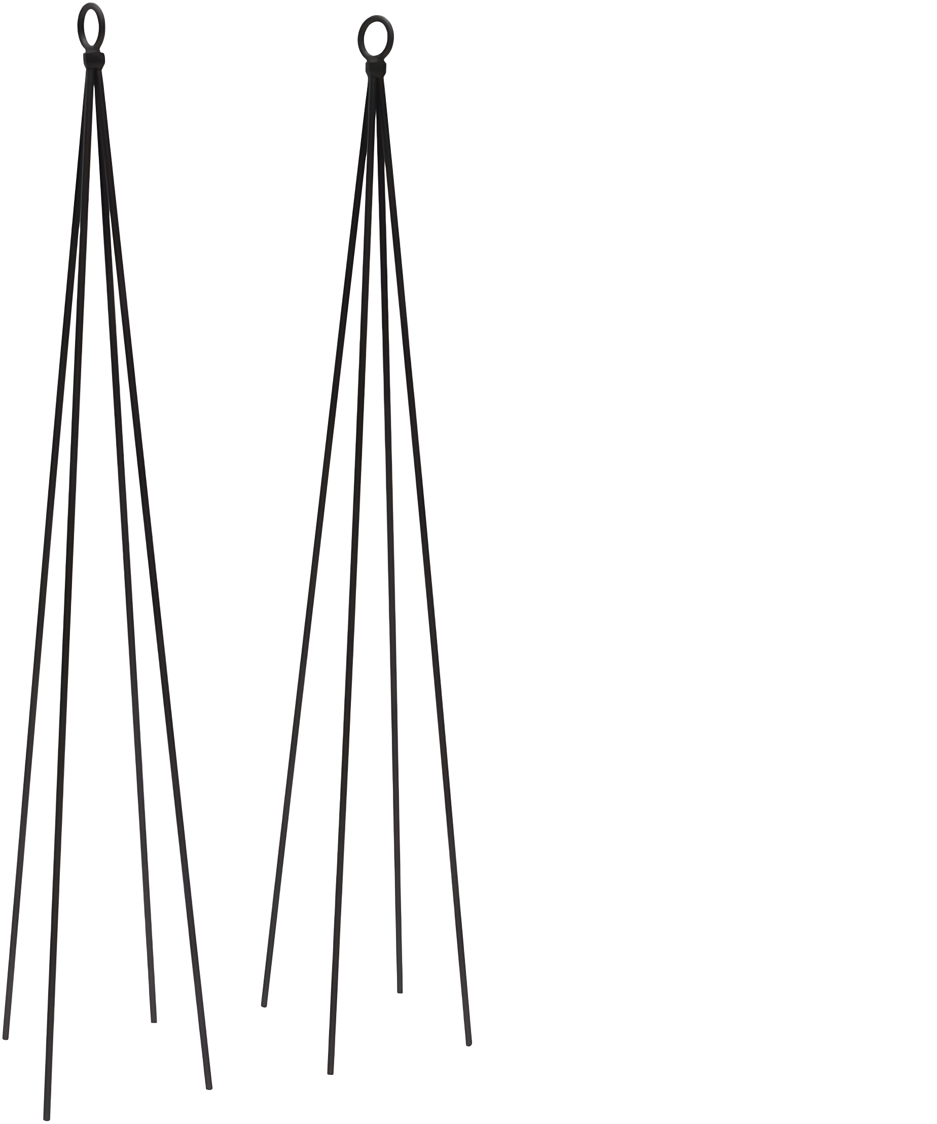 Designs FT-21 Fleur-de-lis, 78-Inch Wrought Iron Garden Stake Trellis, Black (Pack of 2)
