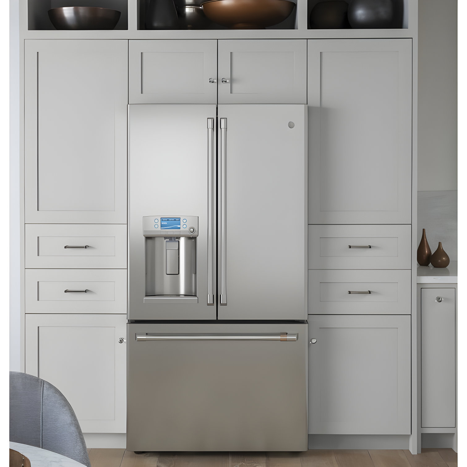 Café 36" French-Door 27.8 cu. ft. Smart Refrigerator with Hot Water Dispenser