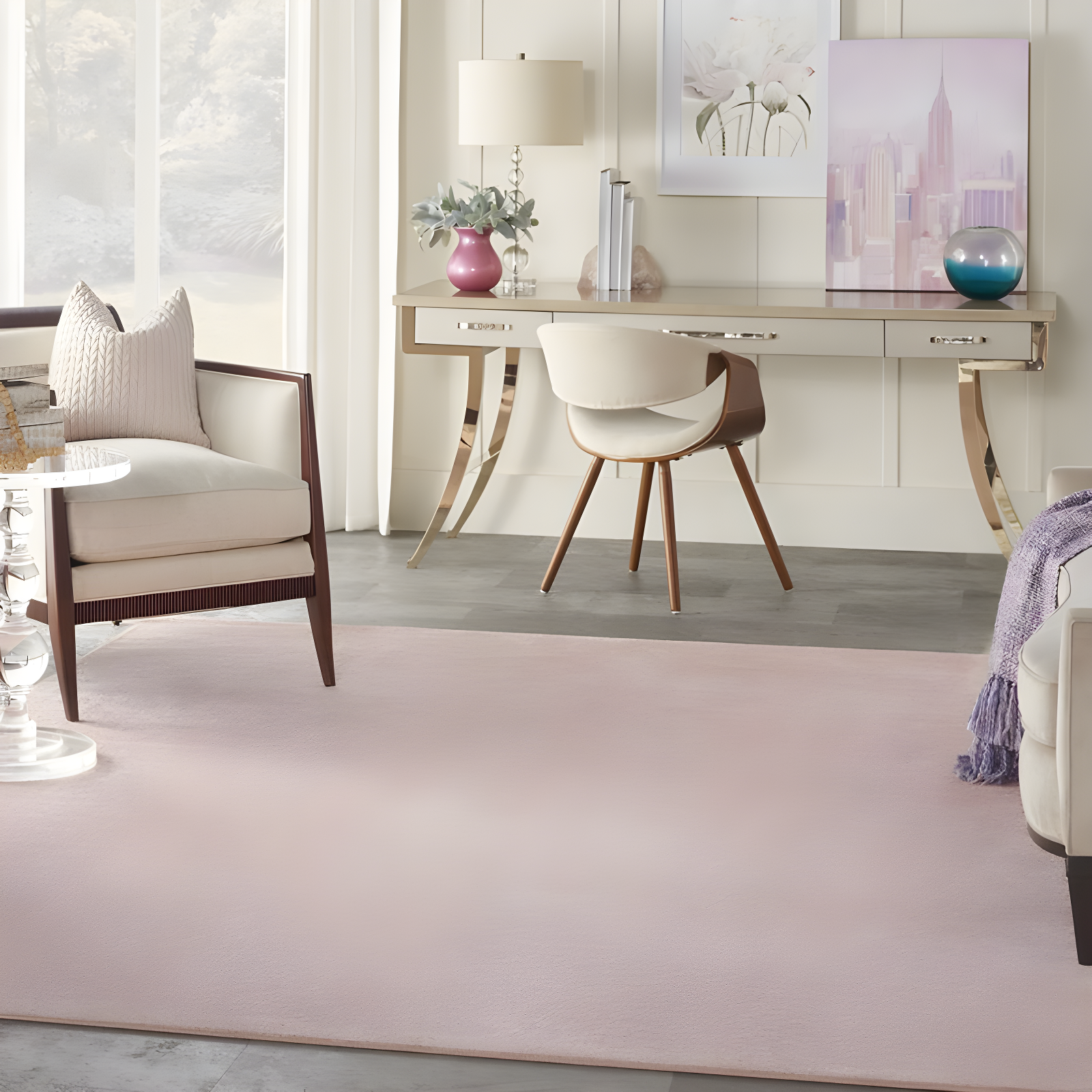 Nourison Essentials Rose Area Rug