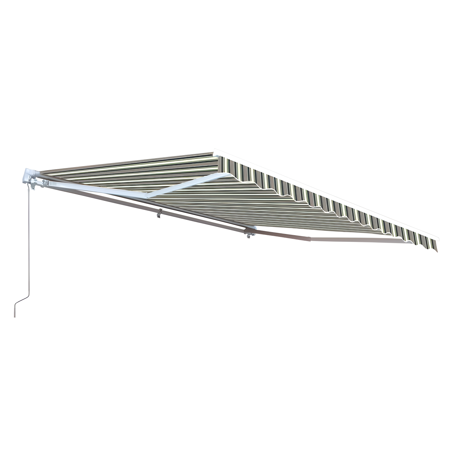 Motorized Retractable White Frame Patio Awning