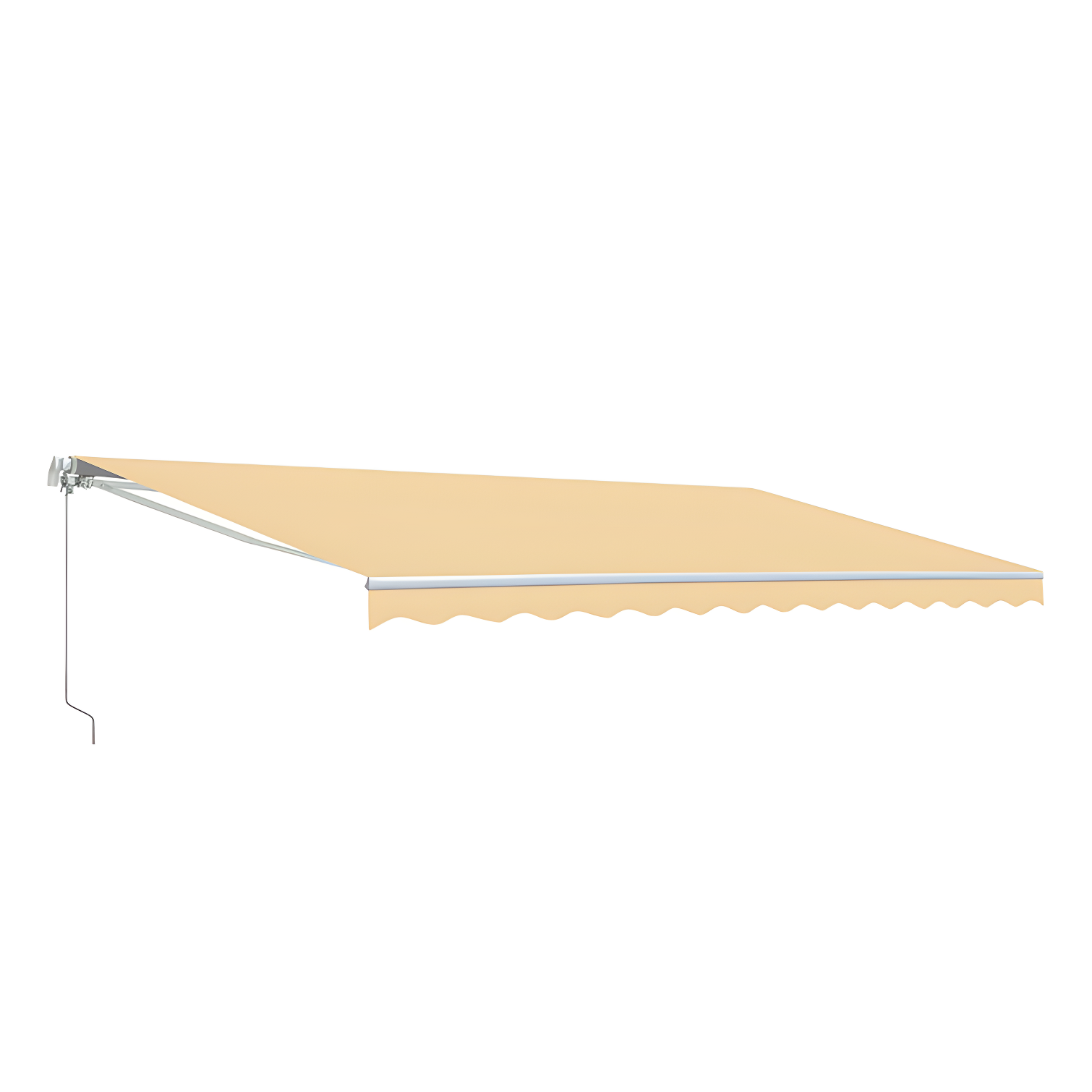 Motorized Retractable White Frame Patio Awning