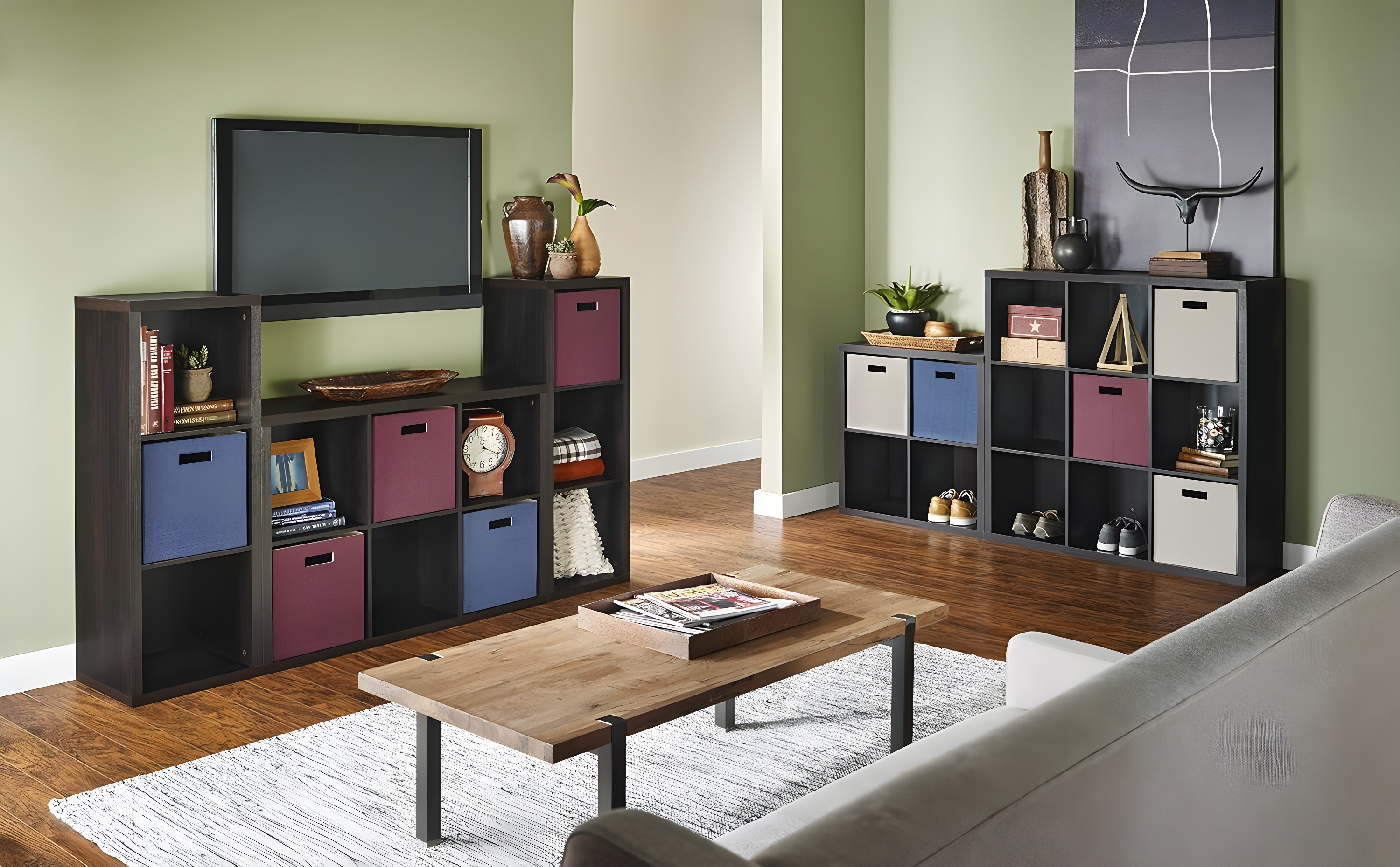 Decorative Storage 30'' H x 43.98'' W Cube Bookcase