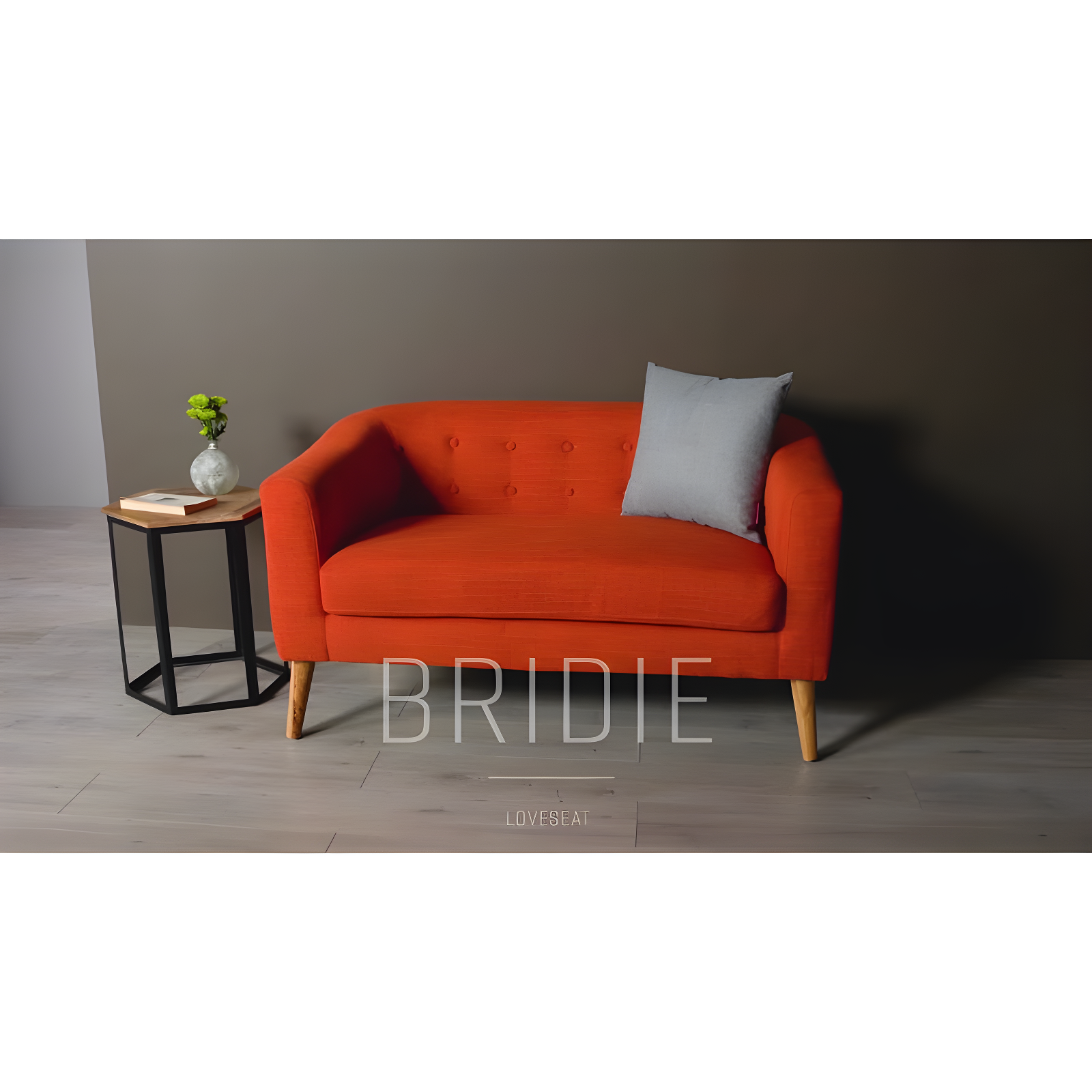 Bridie Mid-Century Loveseat Gray - Christopher Knight Home