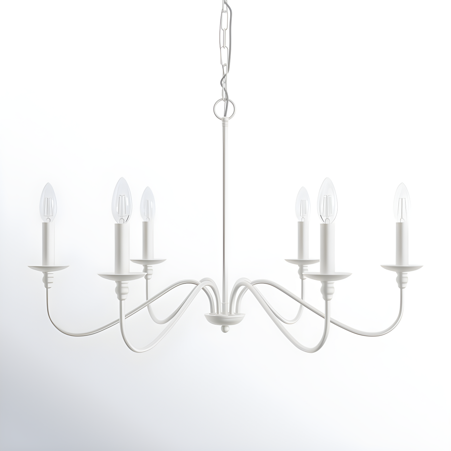 Ableton 6 Light Metal Dimmable Chandelier