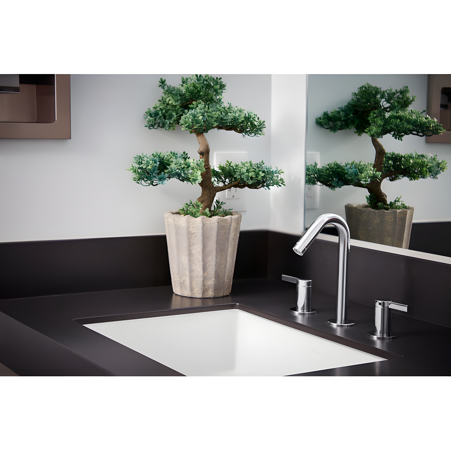 Verticyl Rectangular Undermount Bathroom Sink with Overflow