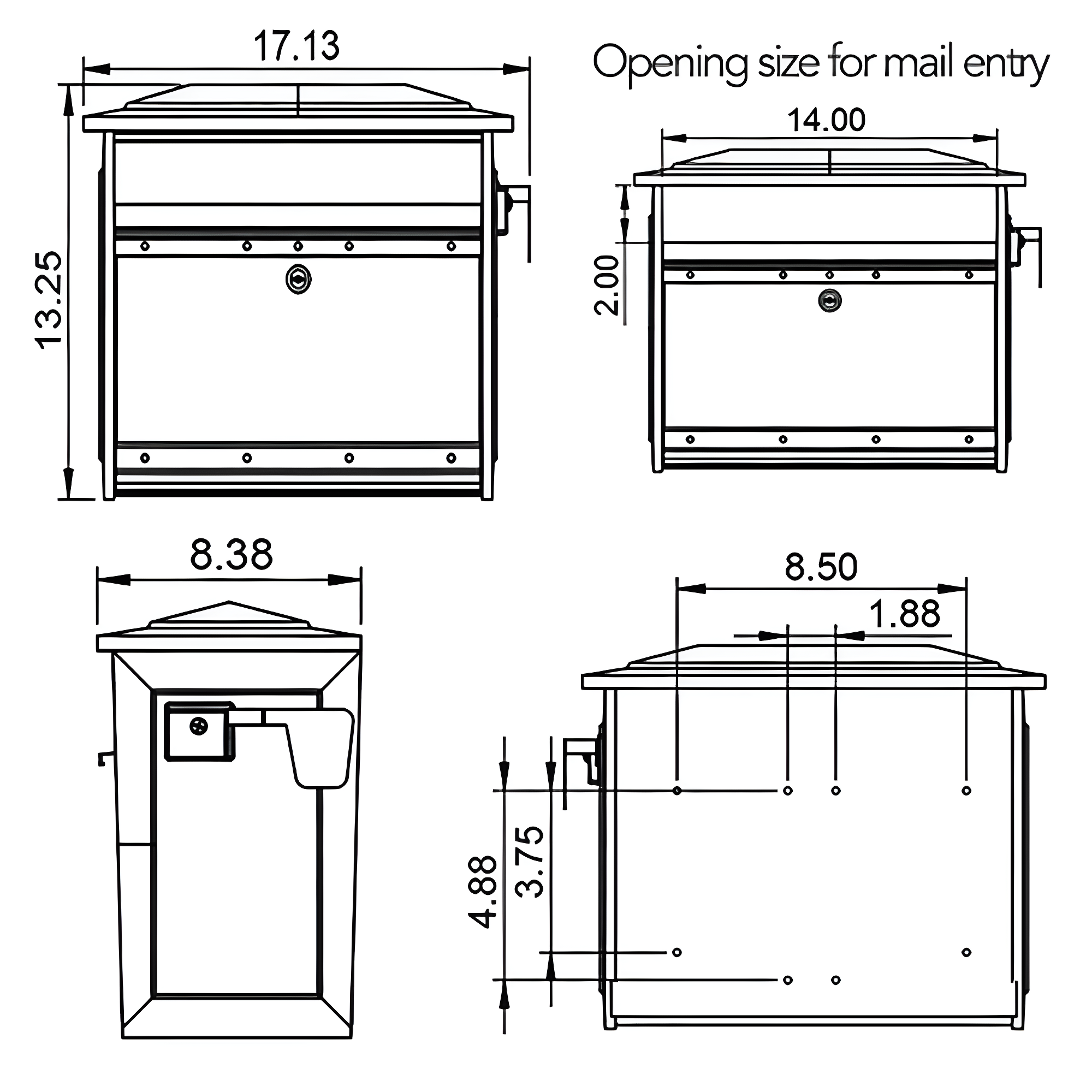 Architectural Mailboxes Mailsafe Locking Wall Mounted Mailbox