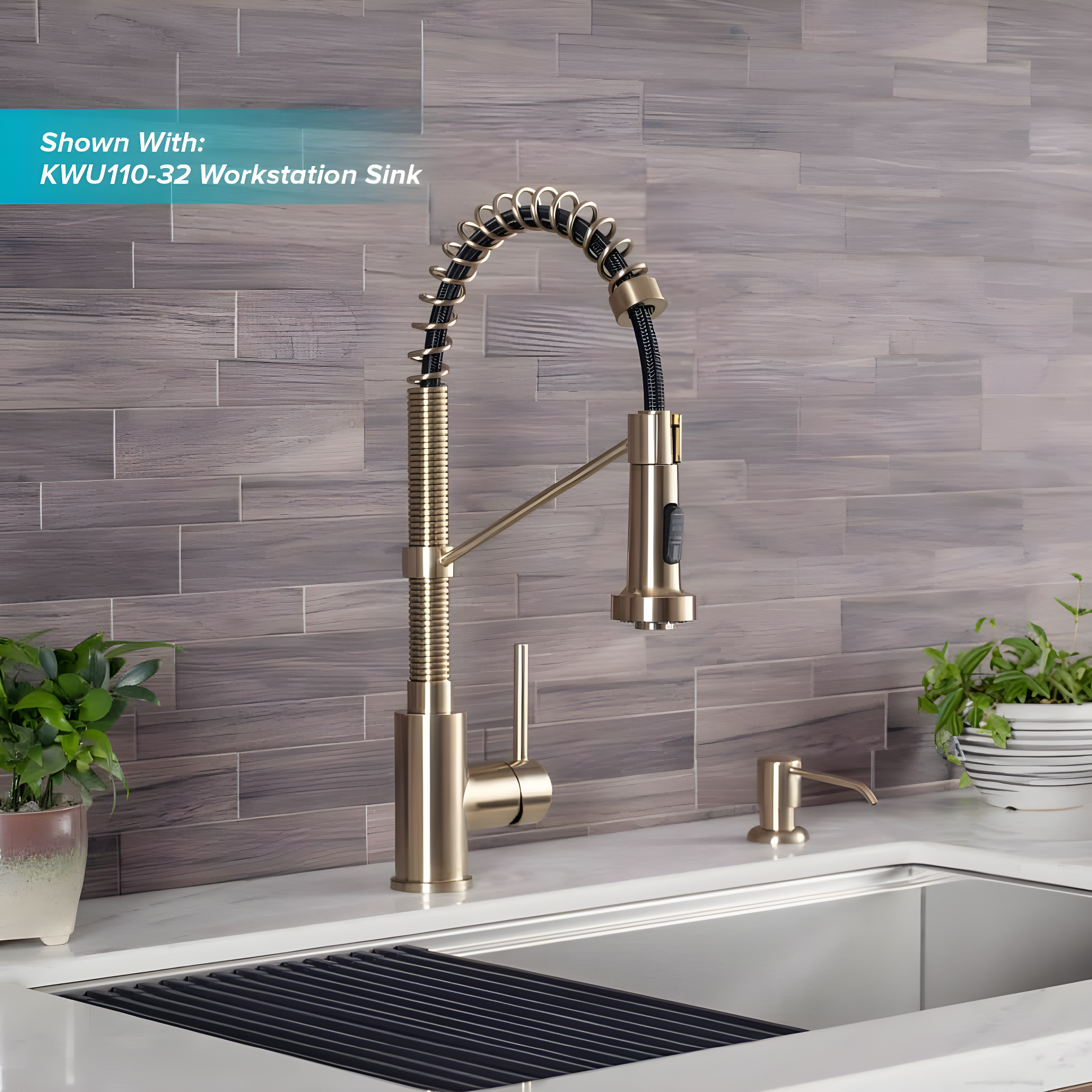 KRAUS Bolden Commercial Style 2-Function Single Handle Pull Down Kitchen Faucet