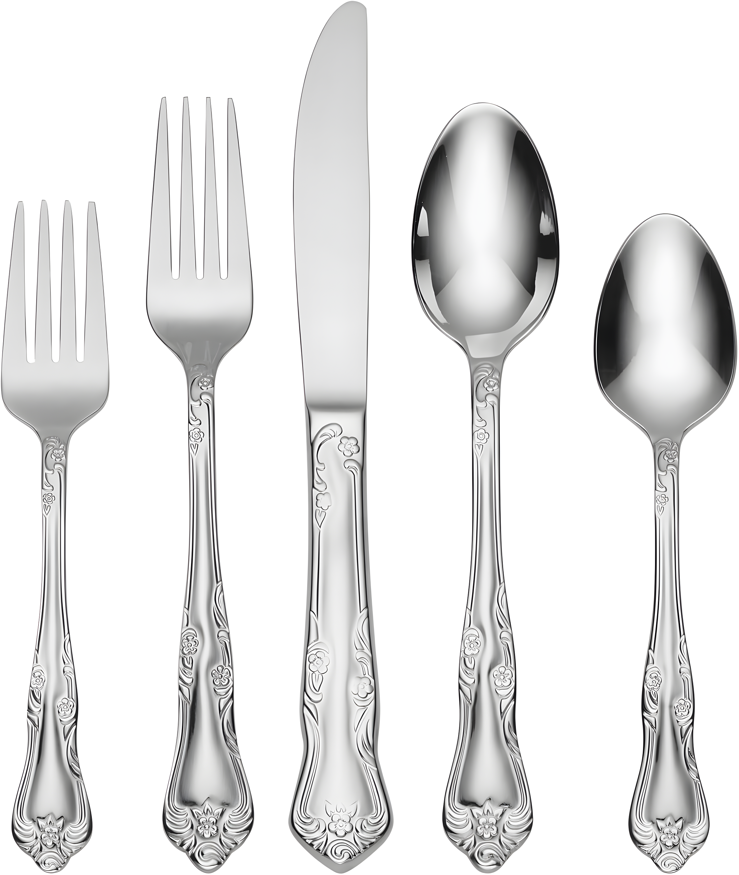 Oneida Oneida Azalea 45 Piece Everyday Flatware Set, Service For 8