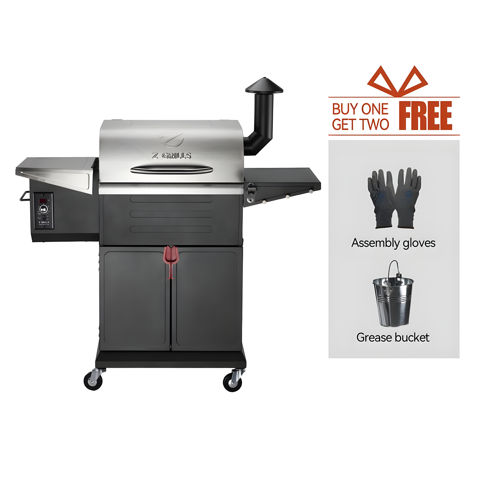 Z GRILLS Upgraded Wood Pellet Grill with PID Controller, 8-in-1, 572 sq in Cooking Area