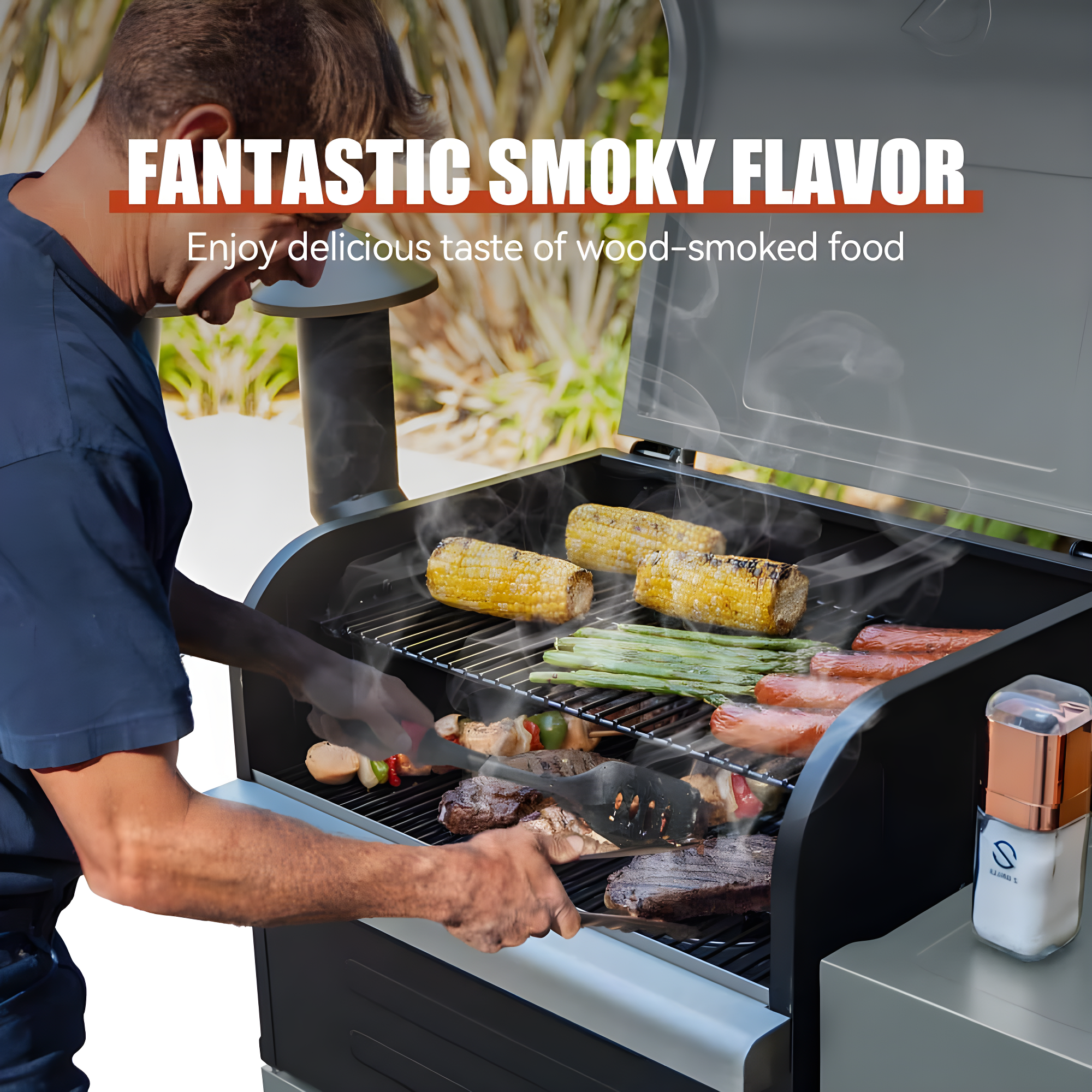 Z GRILLS Upgraded Wood Pellet Grill with PID Controller, 8-in-1, 572 sq in Cooking Area