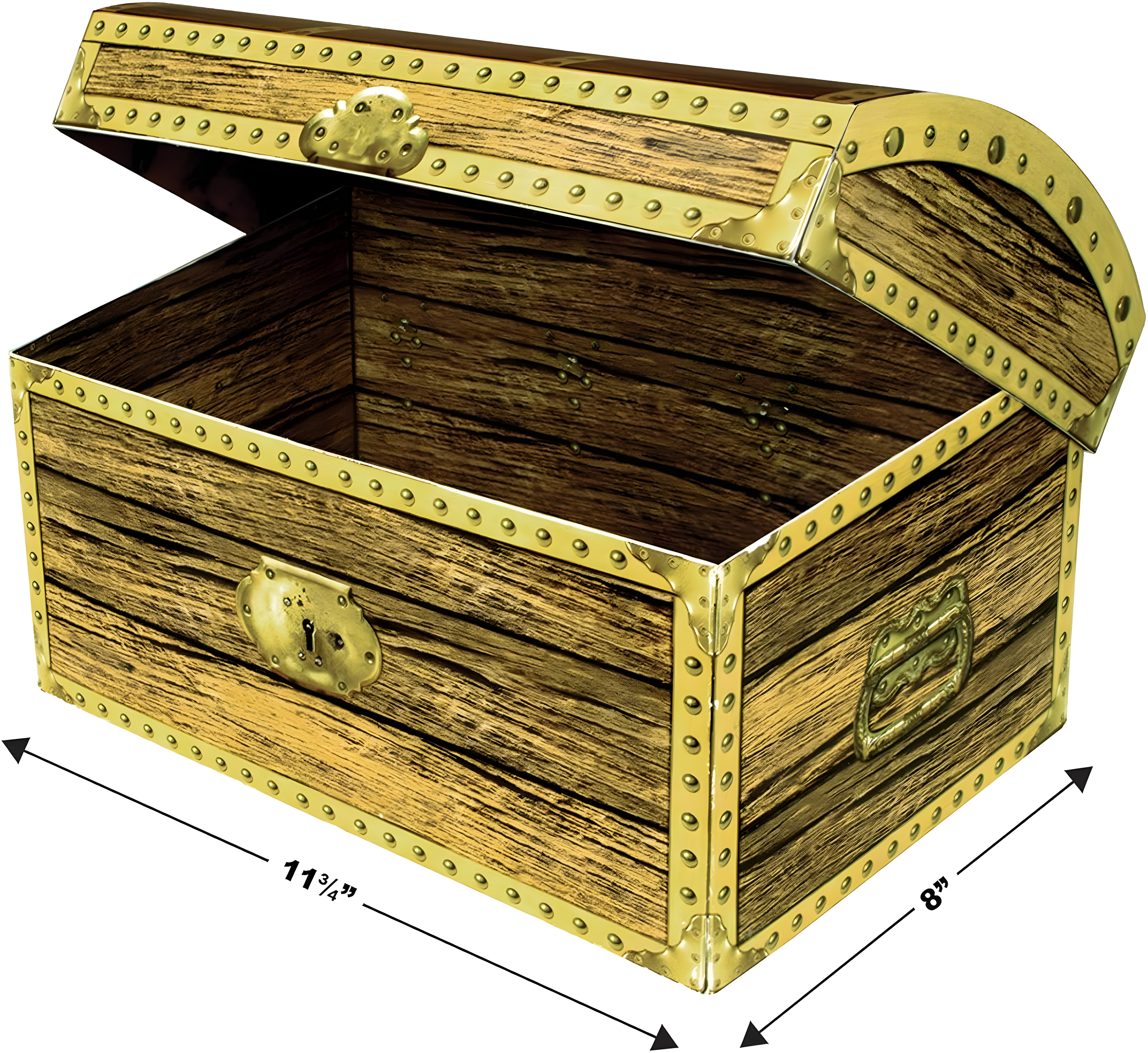 Beistle Treasure Chest Box, 11.75" x 8", (1/Pkg) Multicolored