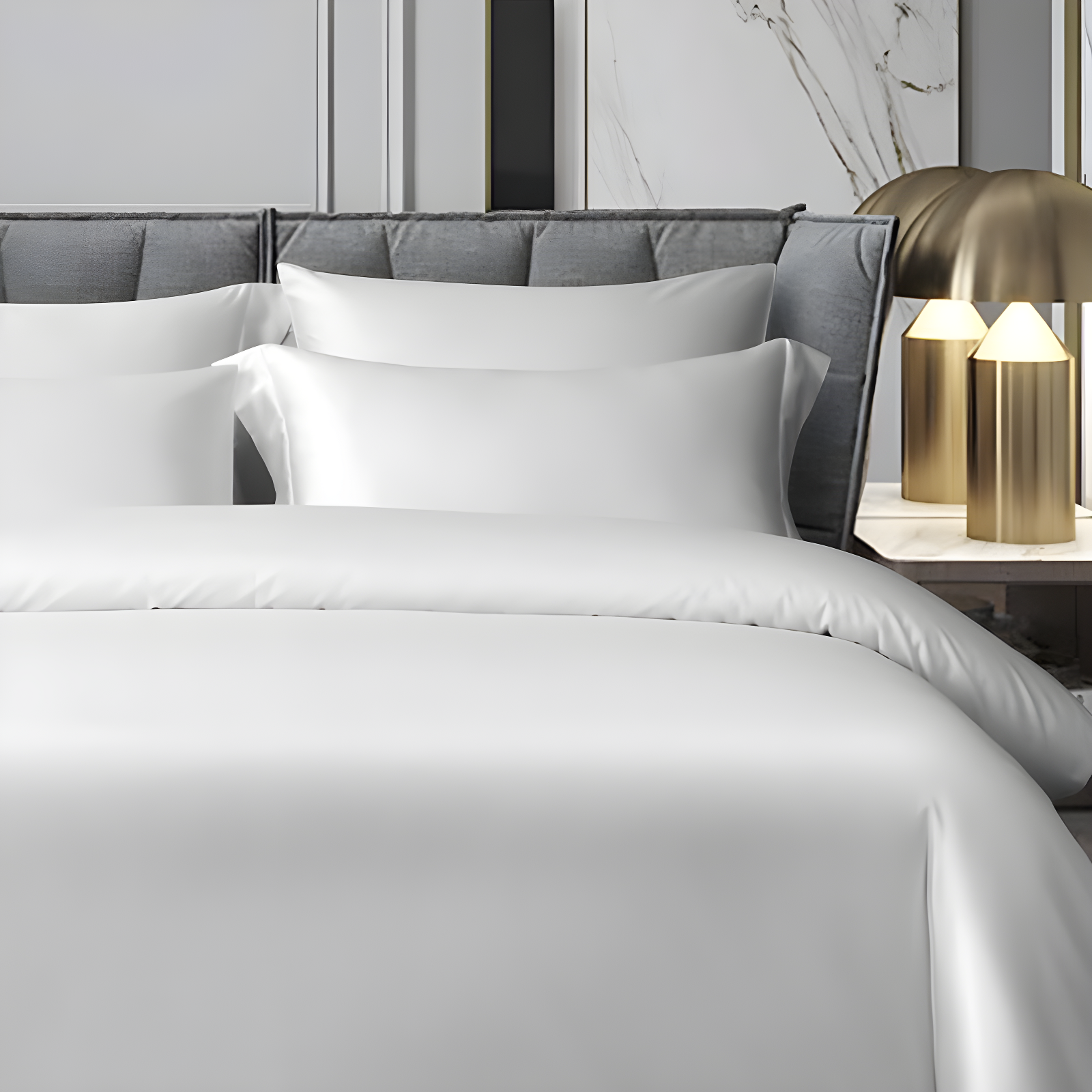 NTBAY Egyptian-Quality Cotton Sham Covers, 500 Thread Count Cotton Sateen Square Pillow Covers - NTBAY (Set of 2)