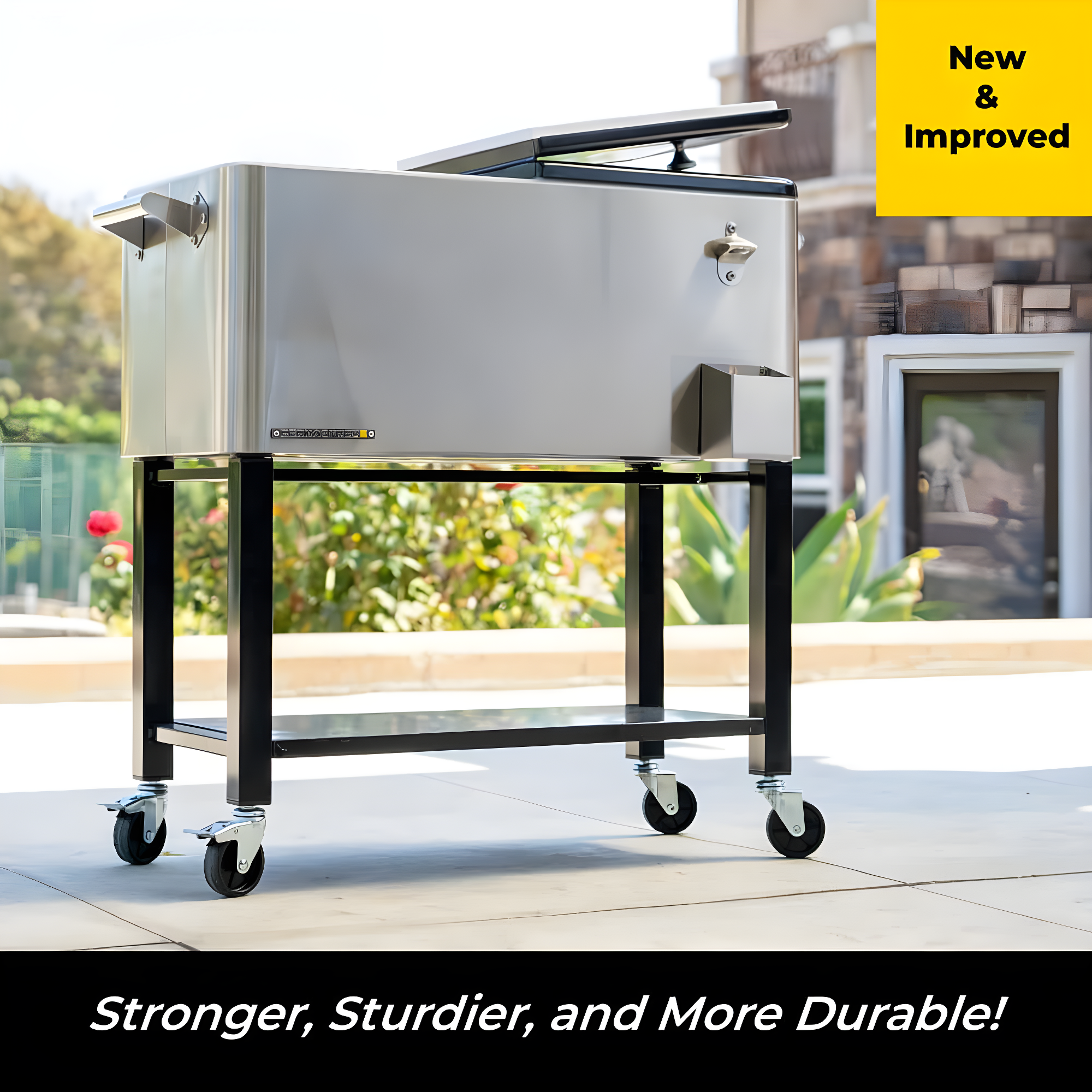 Permasteel 80-Qt Outdoor Patio Cooler with Removable Basin