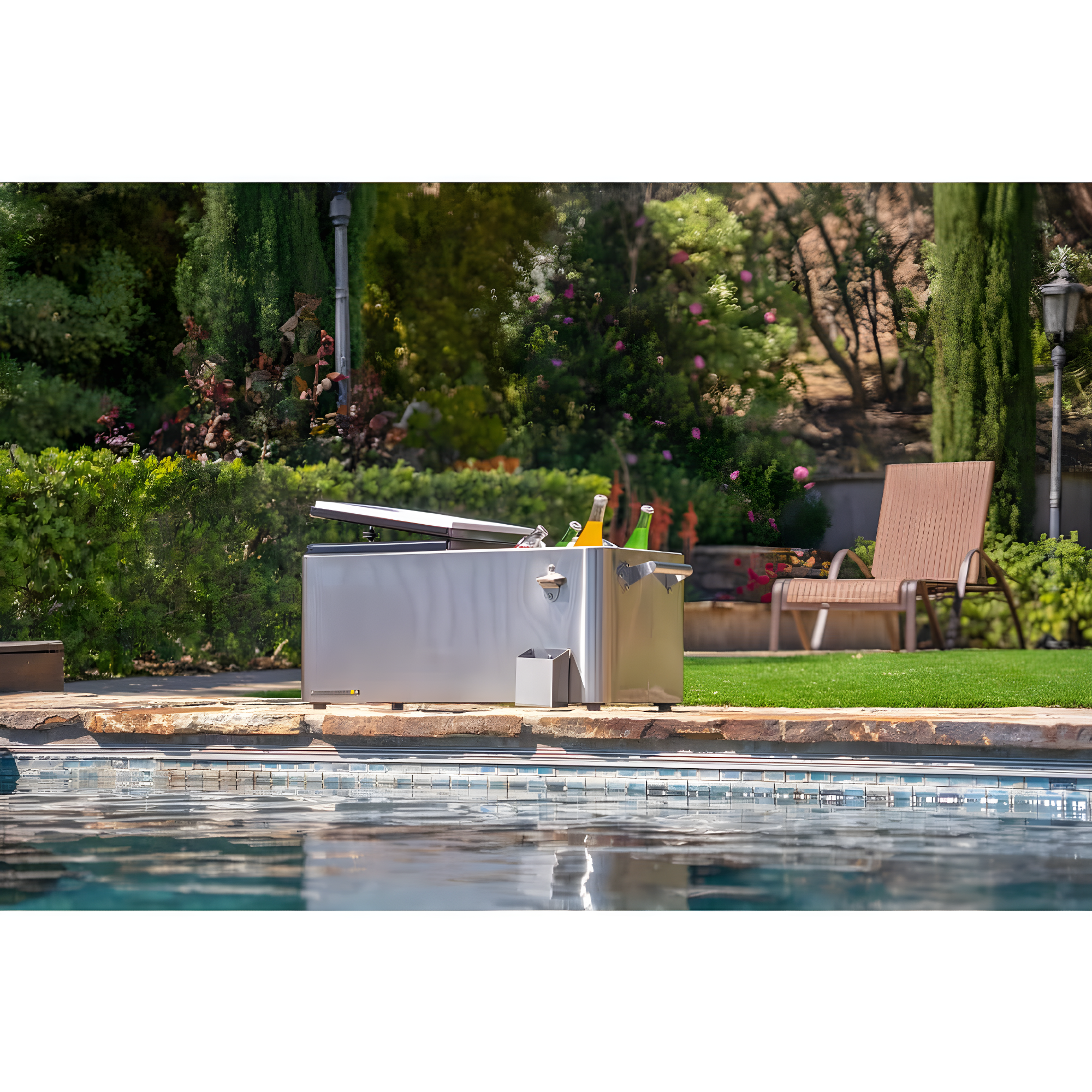 Permasteel 80-Qt Outdoor Patio Cooler with Removable Basin