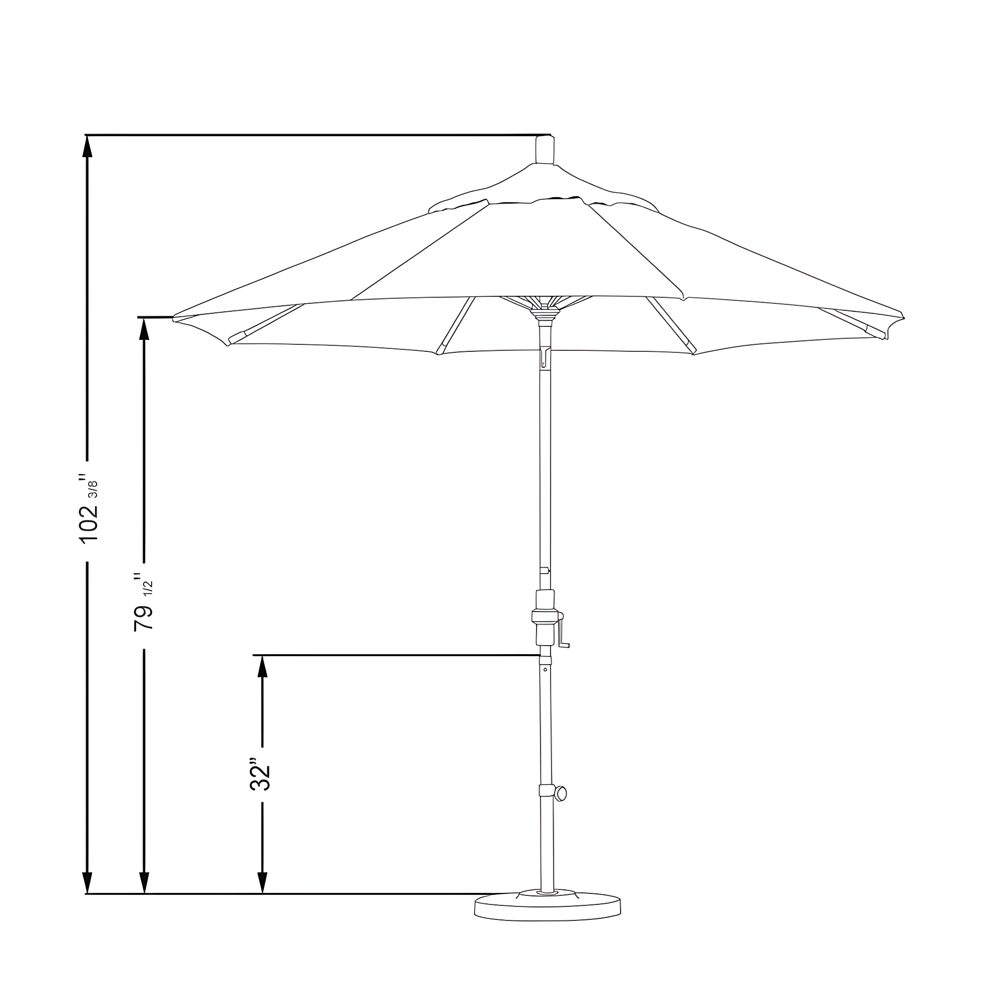 108'' Umbrella Sunbrella® Umbrella