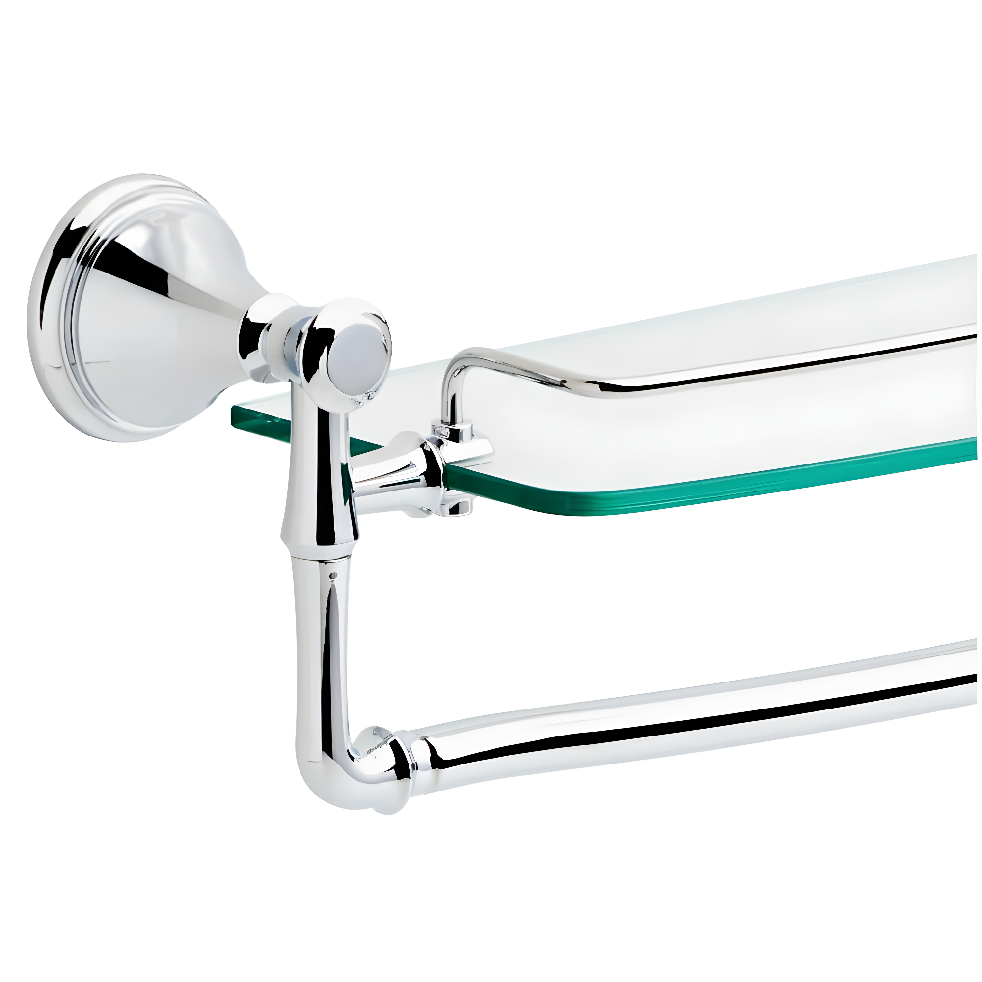 Delta Cassidy 18 in. Glass Shelf with Towel Bar