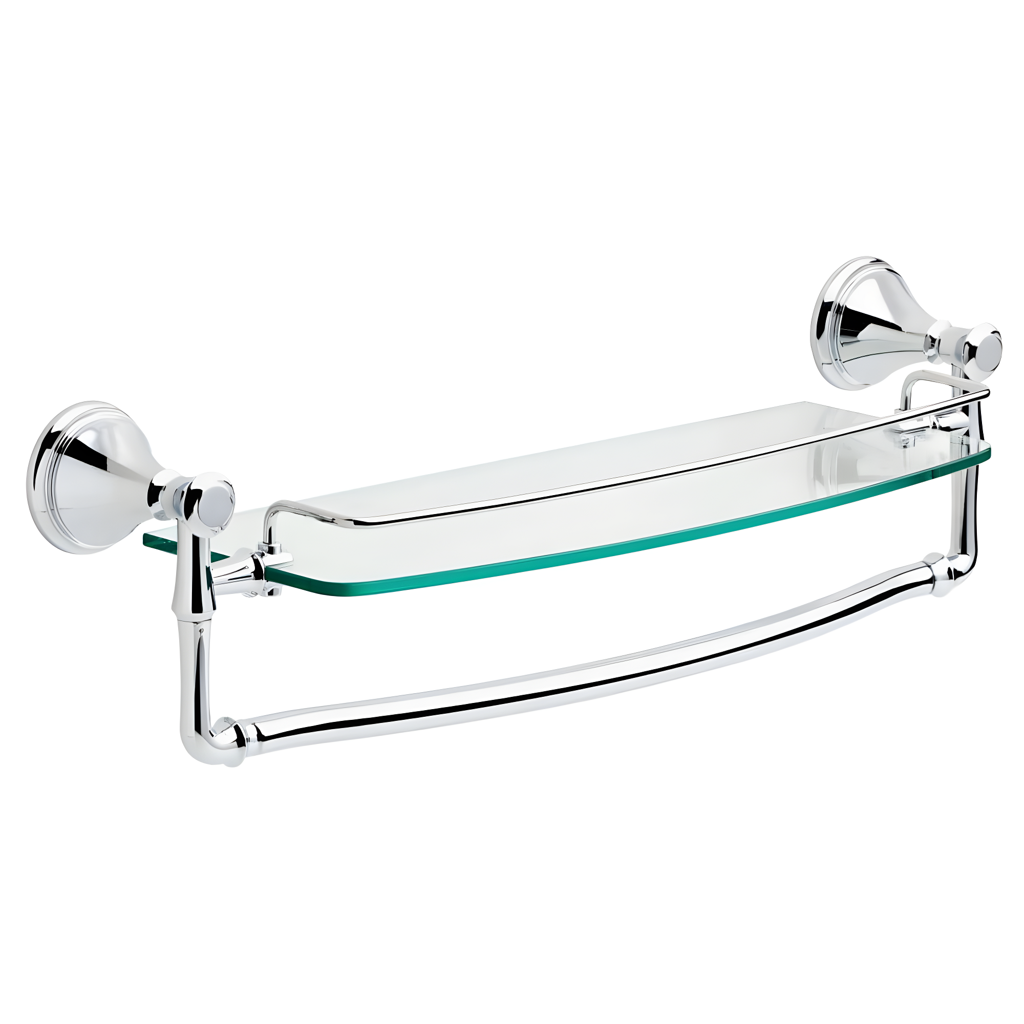 Delta Cassidy 18 in. Glass Shelf with Towel Bar