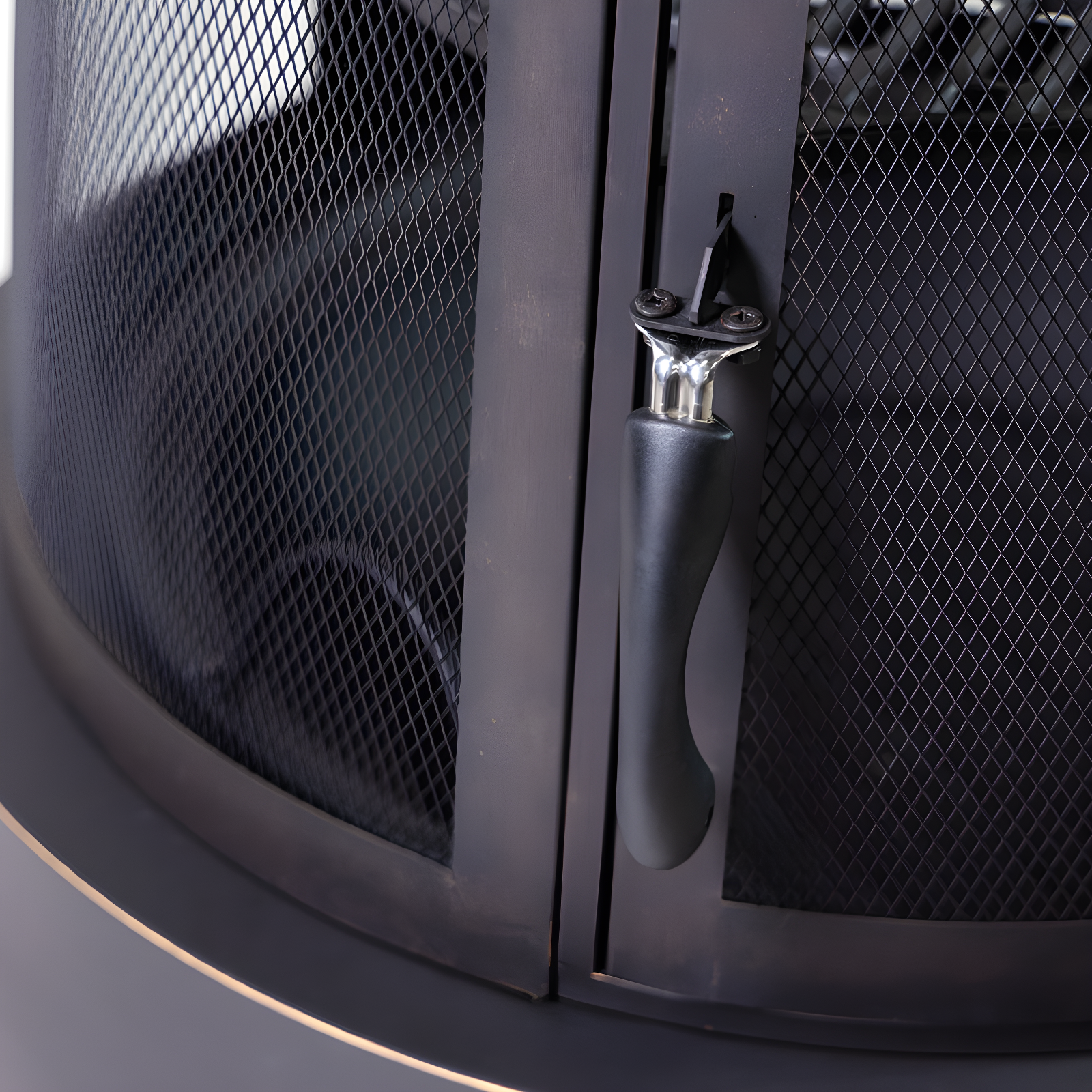 Deko Living Deko Living 30 Inch Diameter Outdoor Steel Wood Burning Chimney Firepit with Cast Iron Cooking Grill and Poker