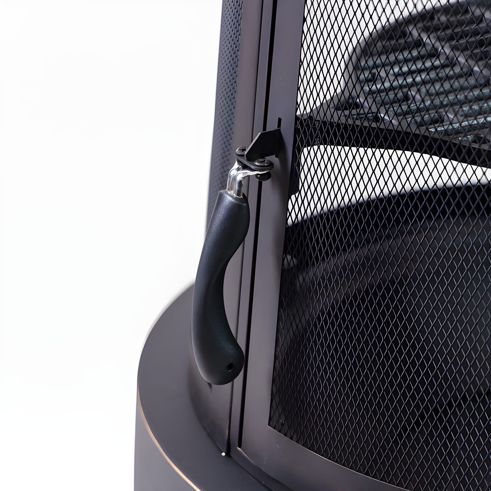 Deko Living Deko Living 30 Inch Diameter Outdoor Steel Wood Burning Chimney Firepit with Cast Iron Cooking Grill and Poker