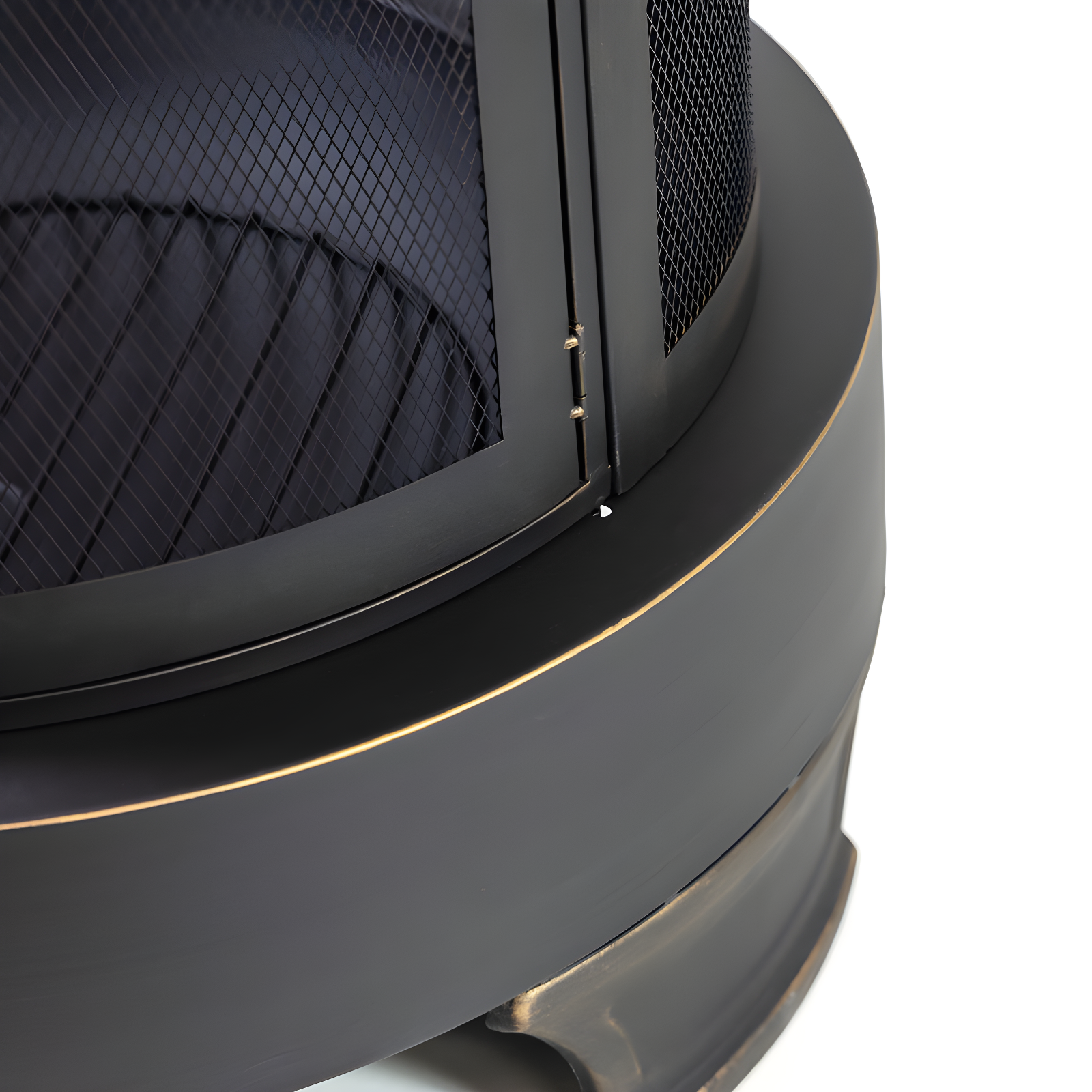 Deko Living Deko Living 30 Inch Diameter Outdoor Steel Wood Burning Chimney Firepit with Cast Iron Cooking Grill and Poker