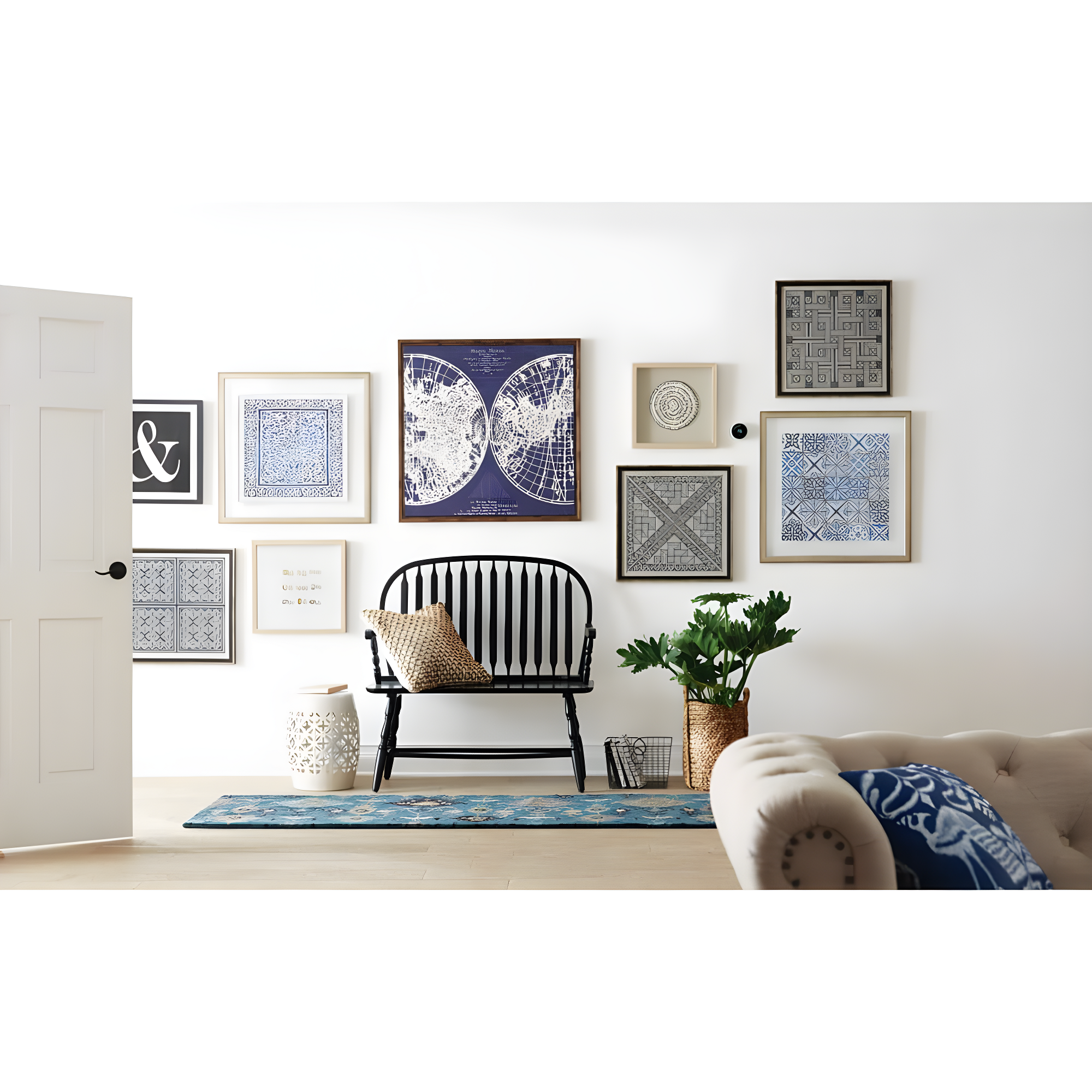 Circle Lattice Garden Stool - Indoor/Outdoor - ACS4508 - Creme - Safavieh