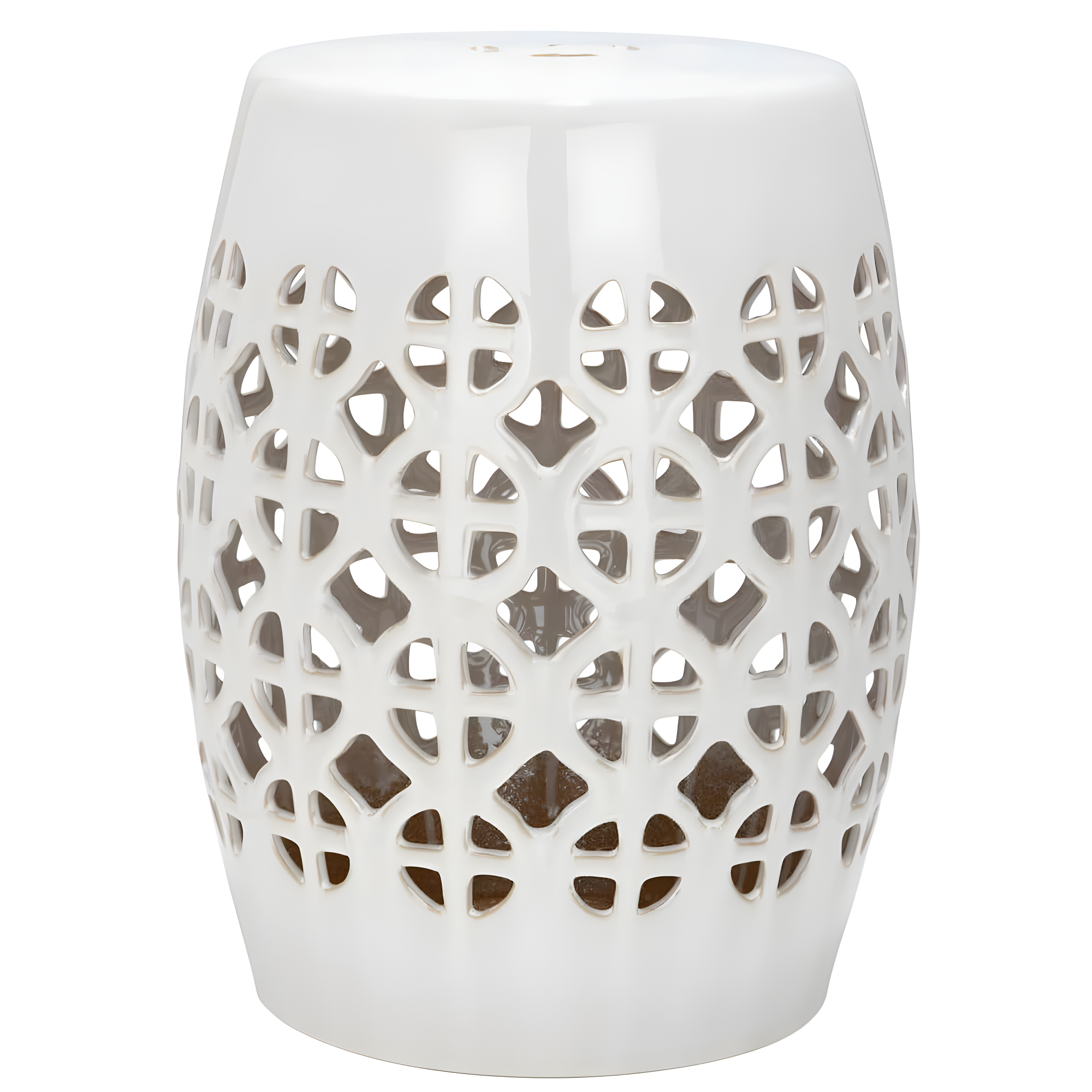 Circle Lattice Garden Stool - Indoor/Outdoor - ACS4508 - Creme - Safavieh