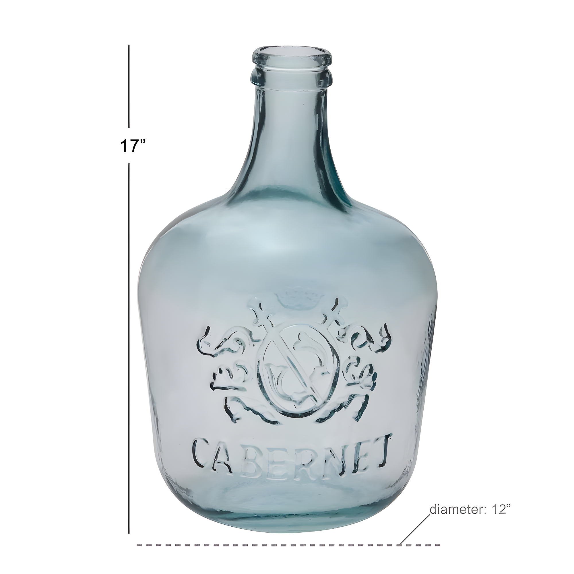 Contemporary Glass Jug Vase (17") - Olivia & May