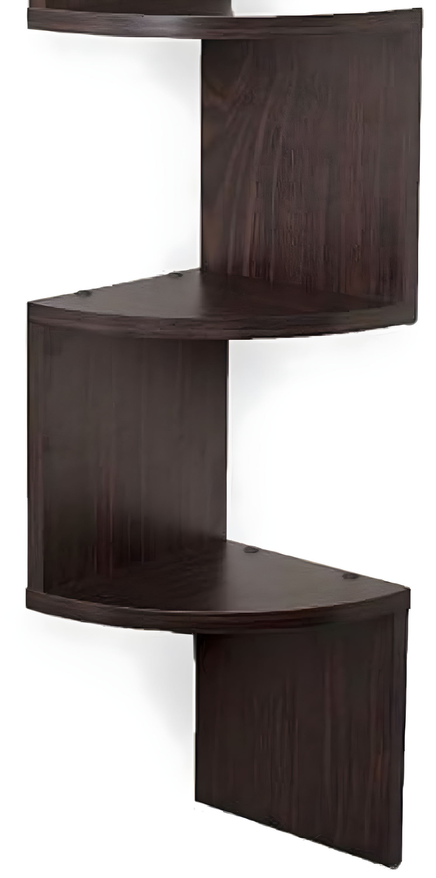 48.5" x 7.7" Zigzag Corner Shelf Walnut - Danya B.: Modern Laminated MDF, 5-Tier Floating Design