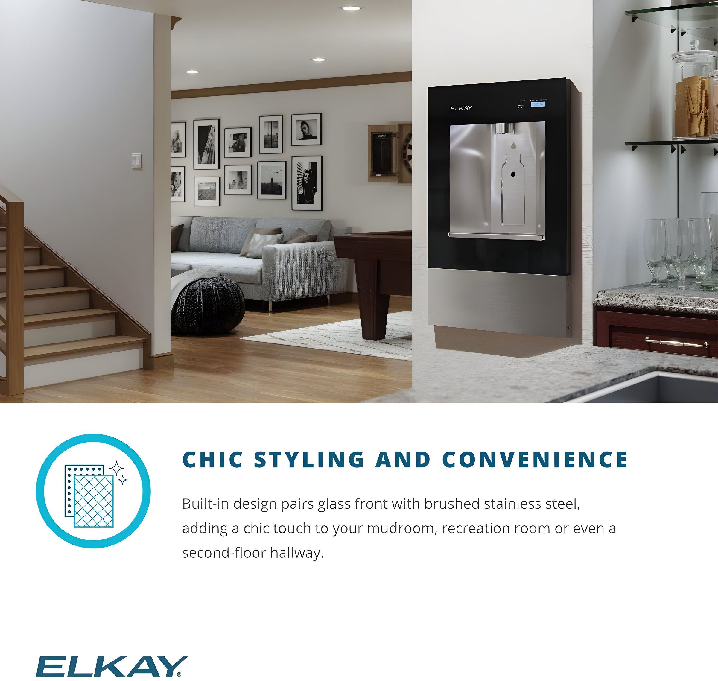 Elkay Elkay ezH2O Liv Built-in Filtered Refrigerated Water Dispenser Remote Chiller