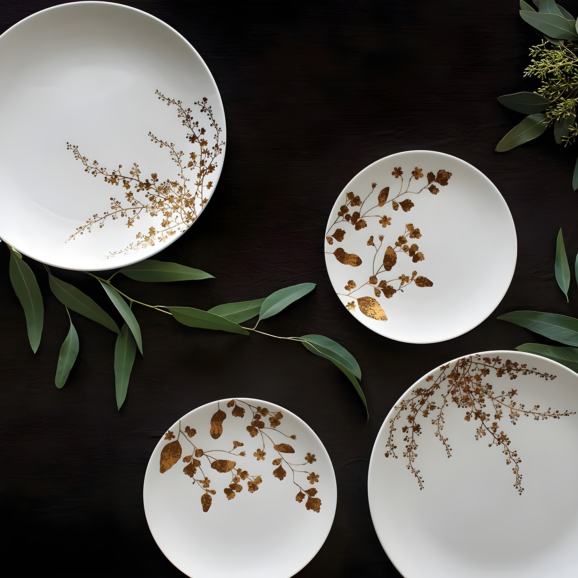 Wedgwood Vera Wang Jardin 8'' Bone China Salad/Dessert Plate