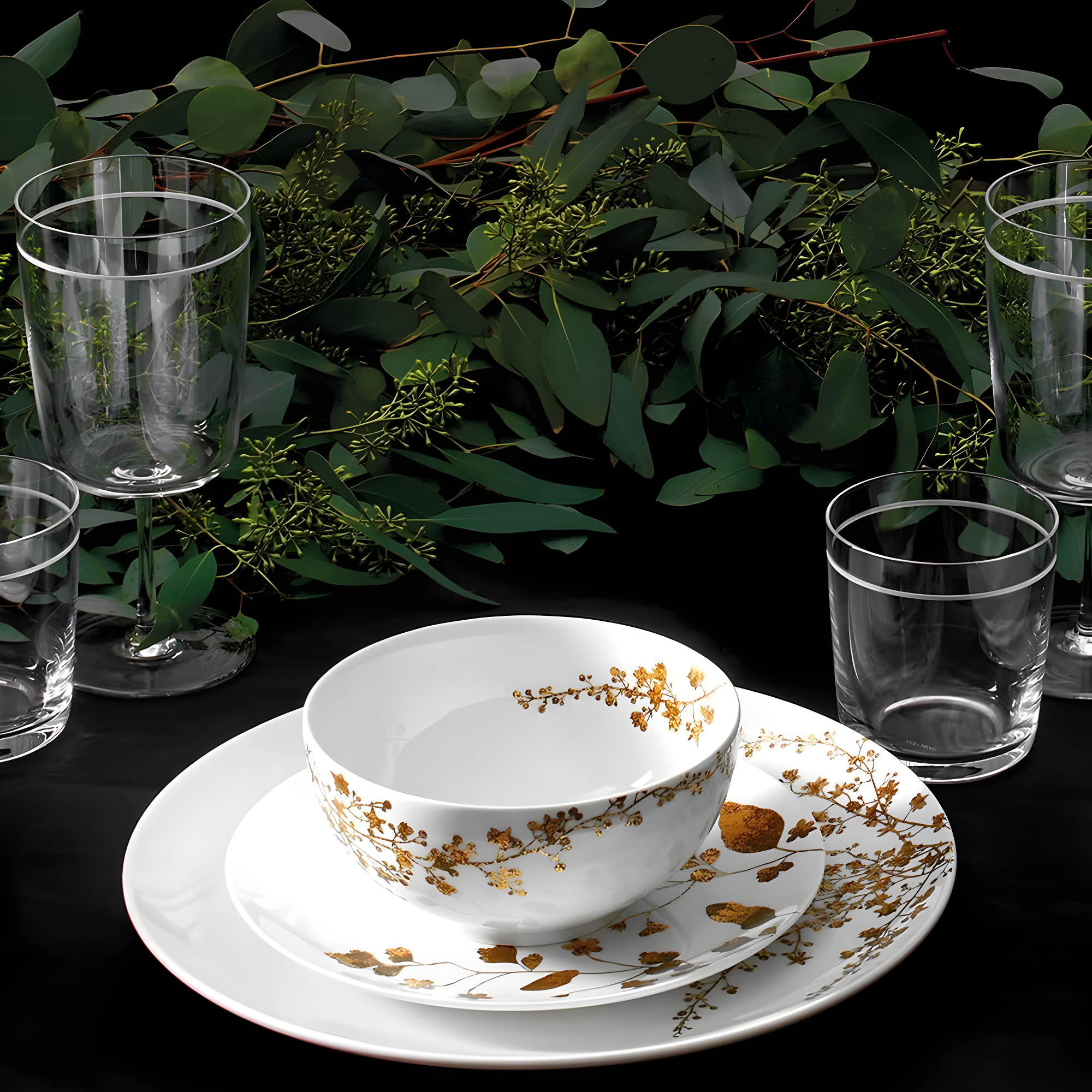Wedgwood Vera Wang Jardin 8'' Bone China Salad/Dessert Plate
