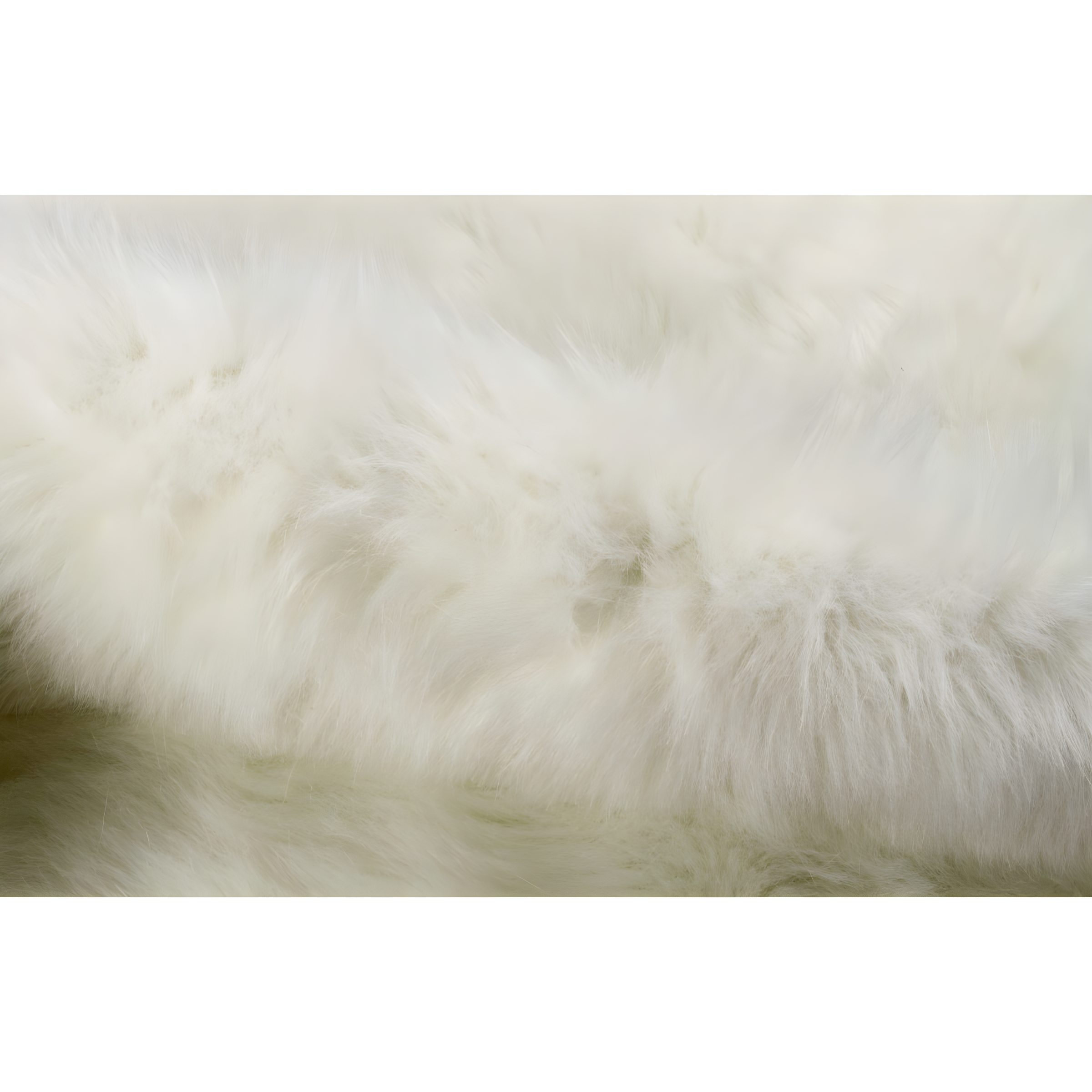 4.25" x 5" Polar Bear Faux Hide Area Rug