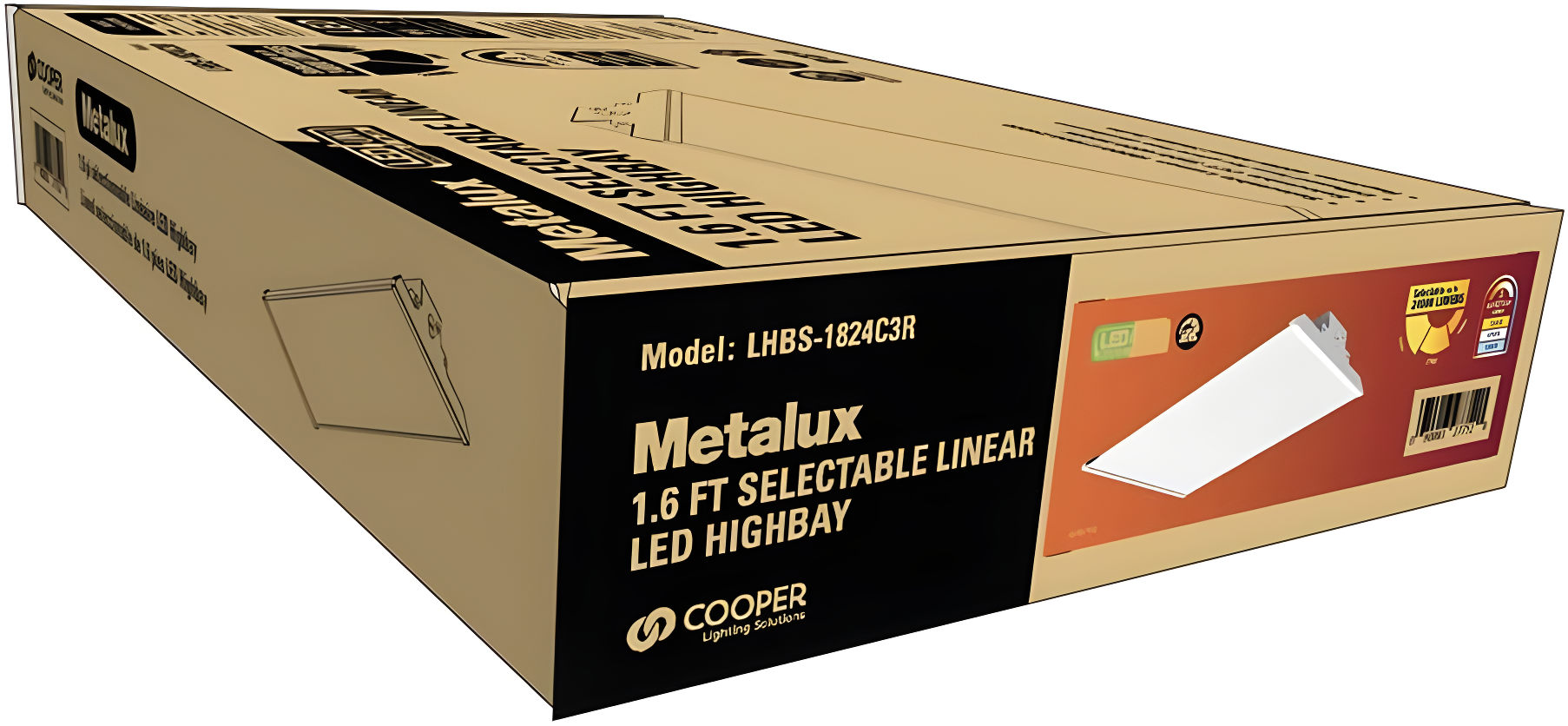 Metalux 14.17-in x 10.23-in 1 -Light 23984 -Lumen Adjustable Lumens 5000-K Switchable white LED High Bay Light