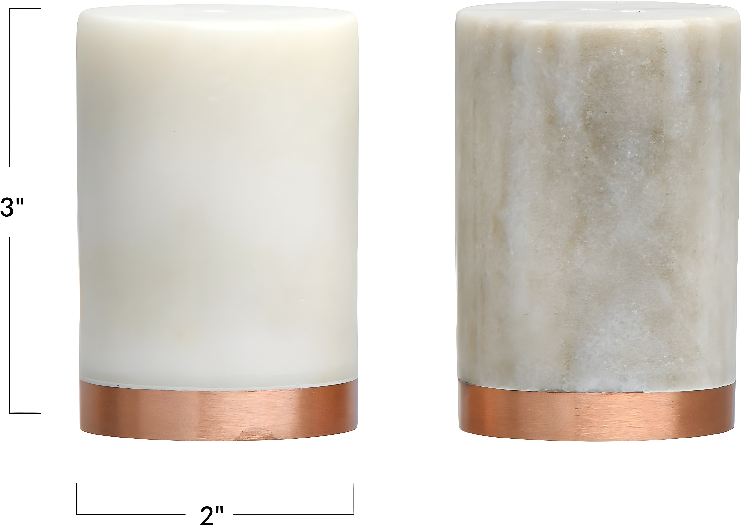 Creative Co-Op Marble Salt and Pepper Shaker Set & Reviews | Joss & Main