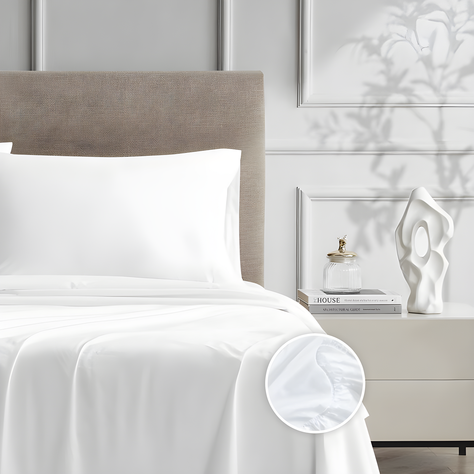 100% Cotton Lightweight Percale Weave Sheet Set