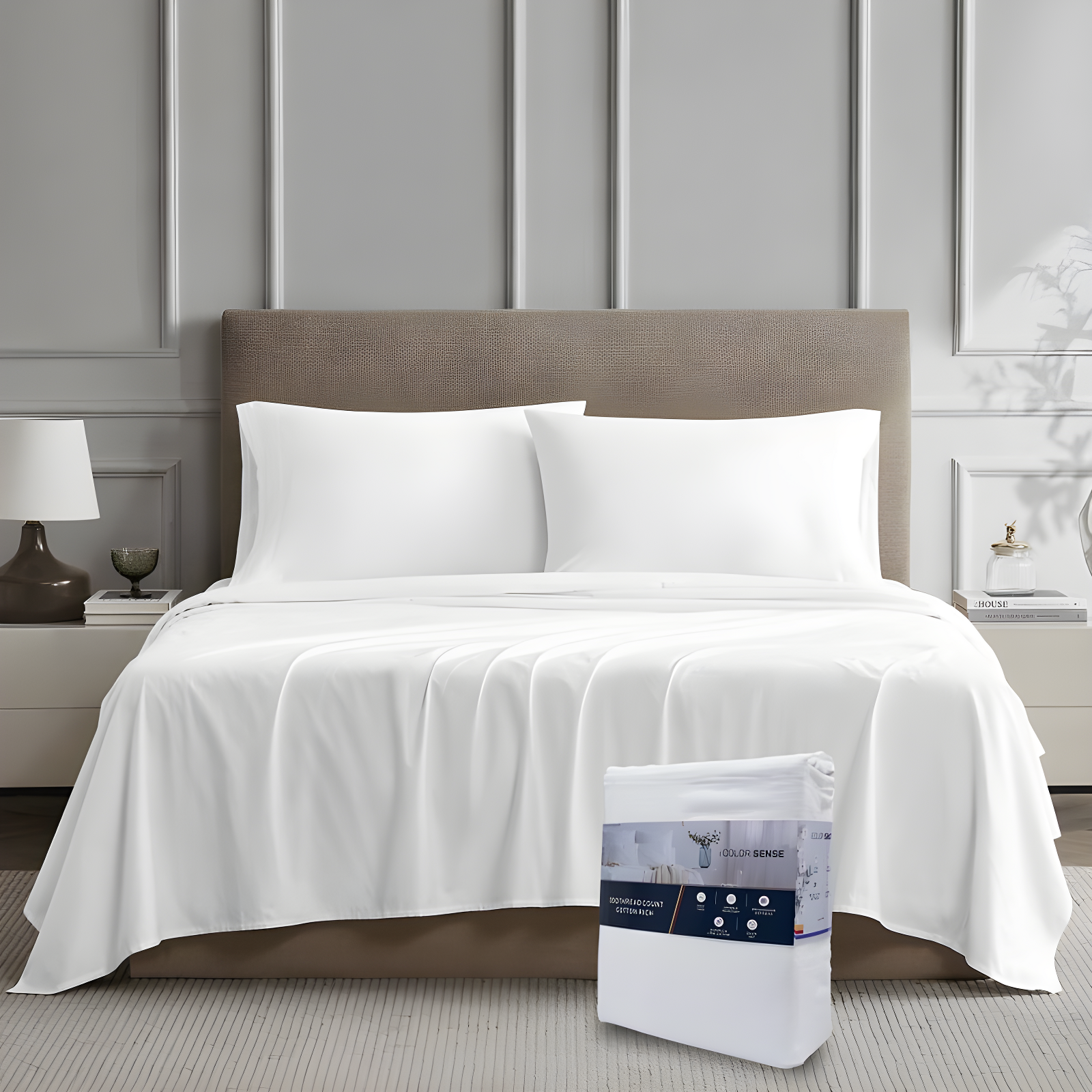 100% Cotton Lightweight Percale Weave Sheet Set