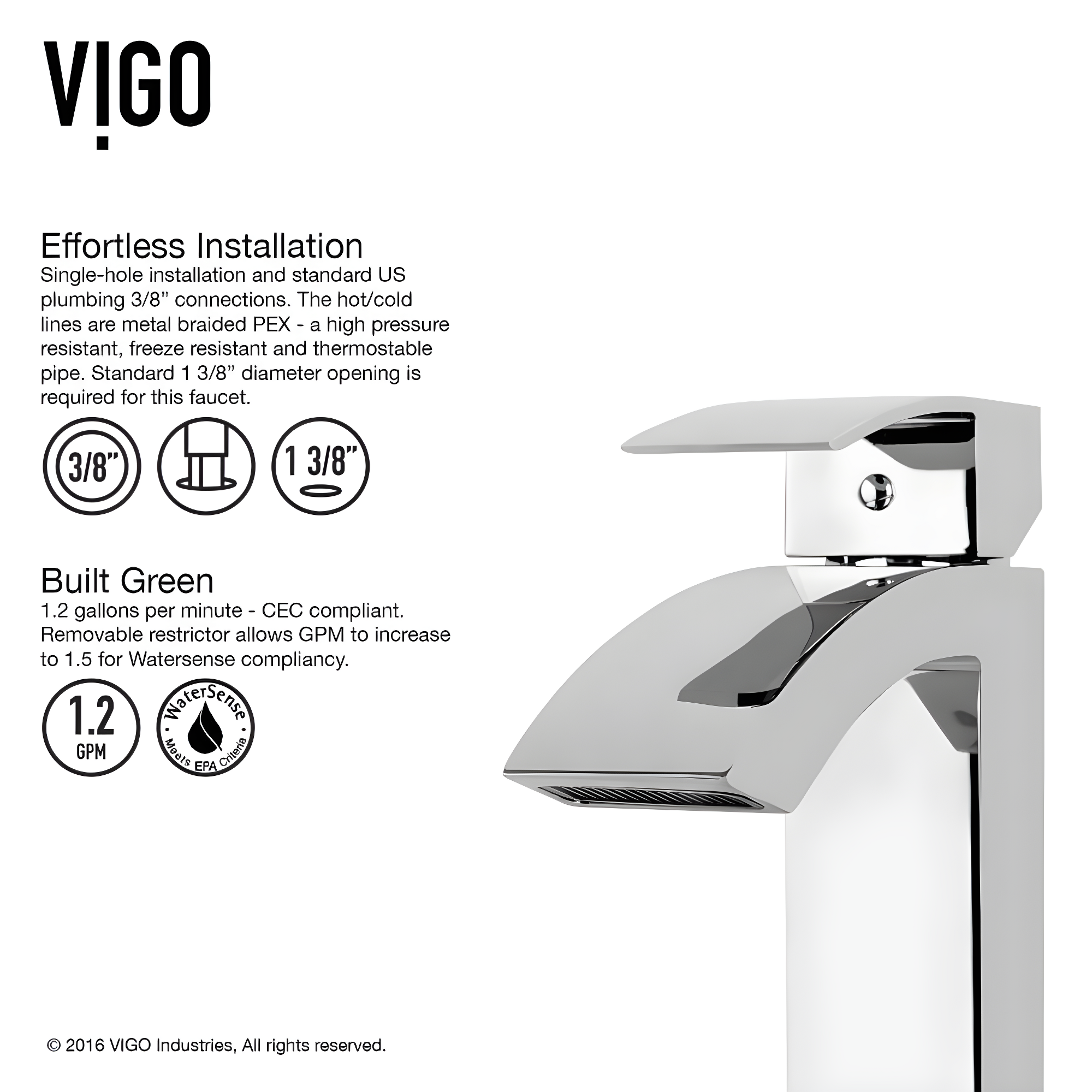 Satro 7" H Single Handle Single Hole Bathroom Faucet