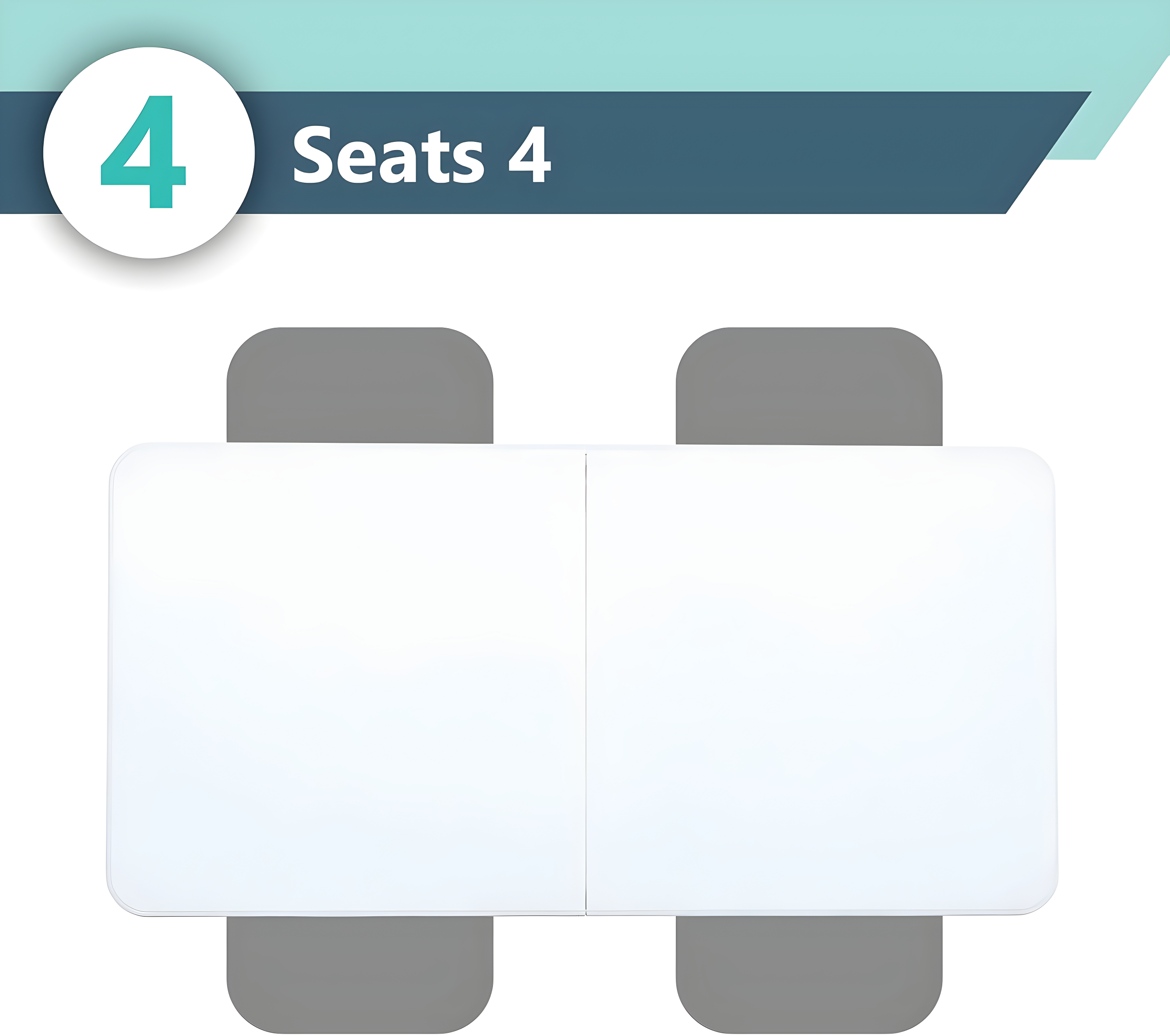 Open Box Plastic Development Group 48in Bi Fold Blow Molded Plastic Table