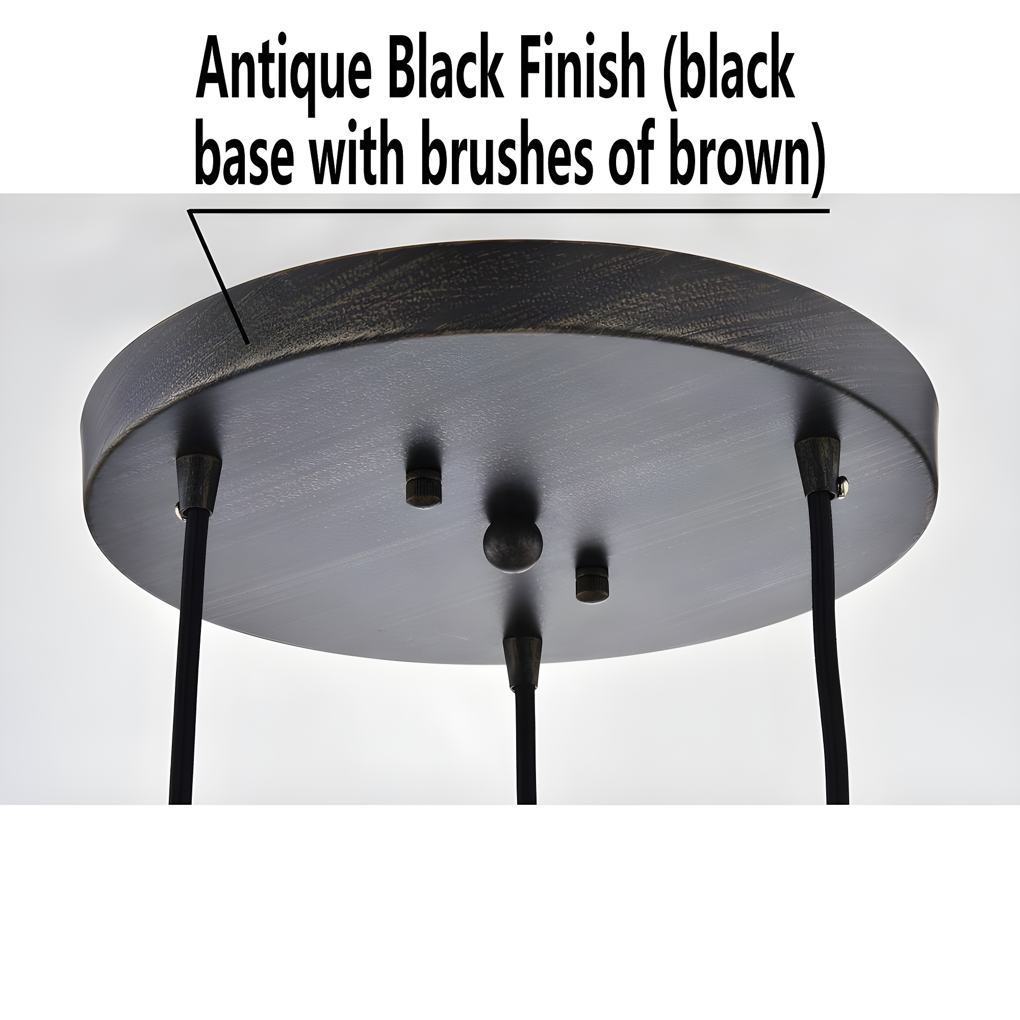 The Lighting Store Mariana Antique Black Cognac Glass 3-light Cluster Pendant Chandelier